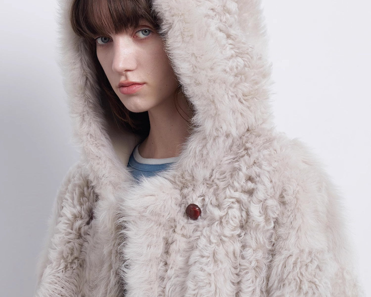 Clouds of Smoke Become Rain Imported Tuscan Hooded Sheepskin - NEWYORKLISTED