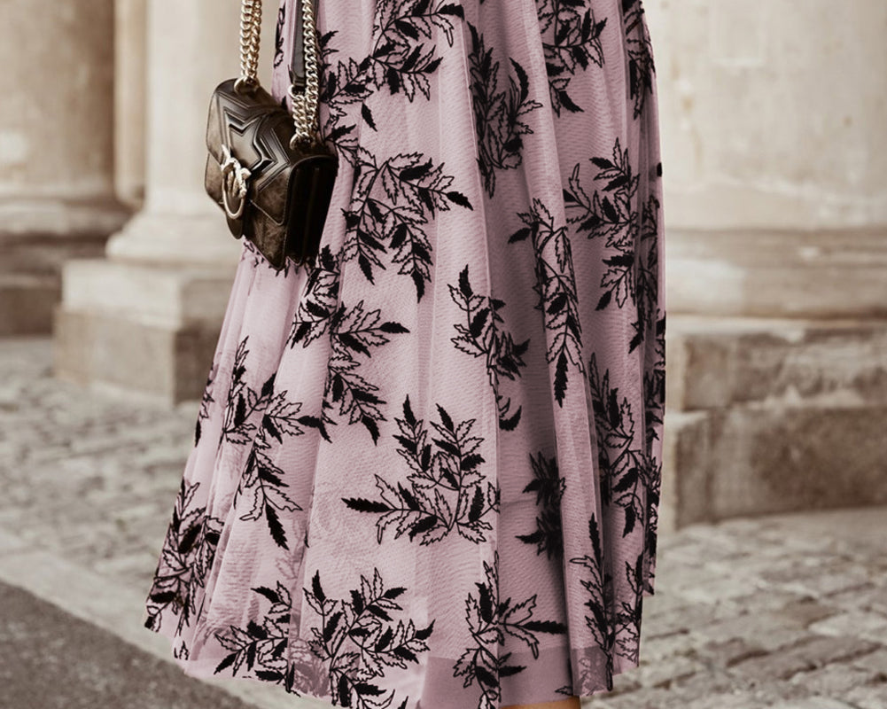 Embroidered High Waist Maxi Skirt - NEWYORKLISTED