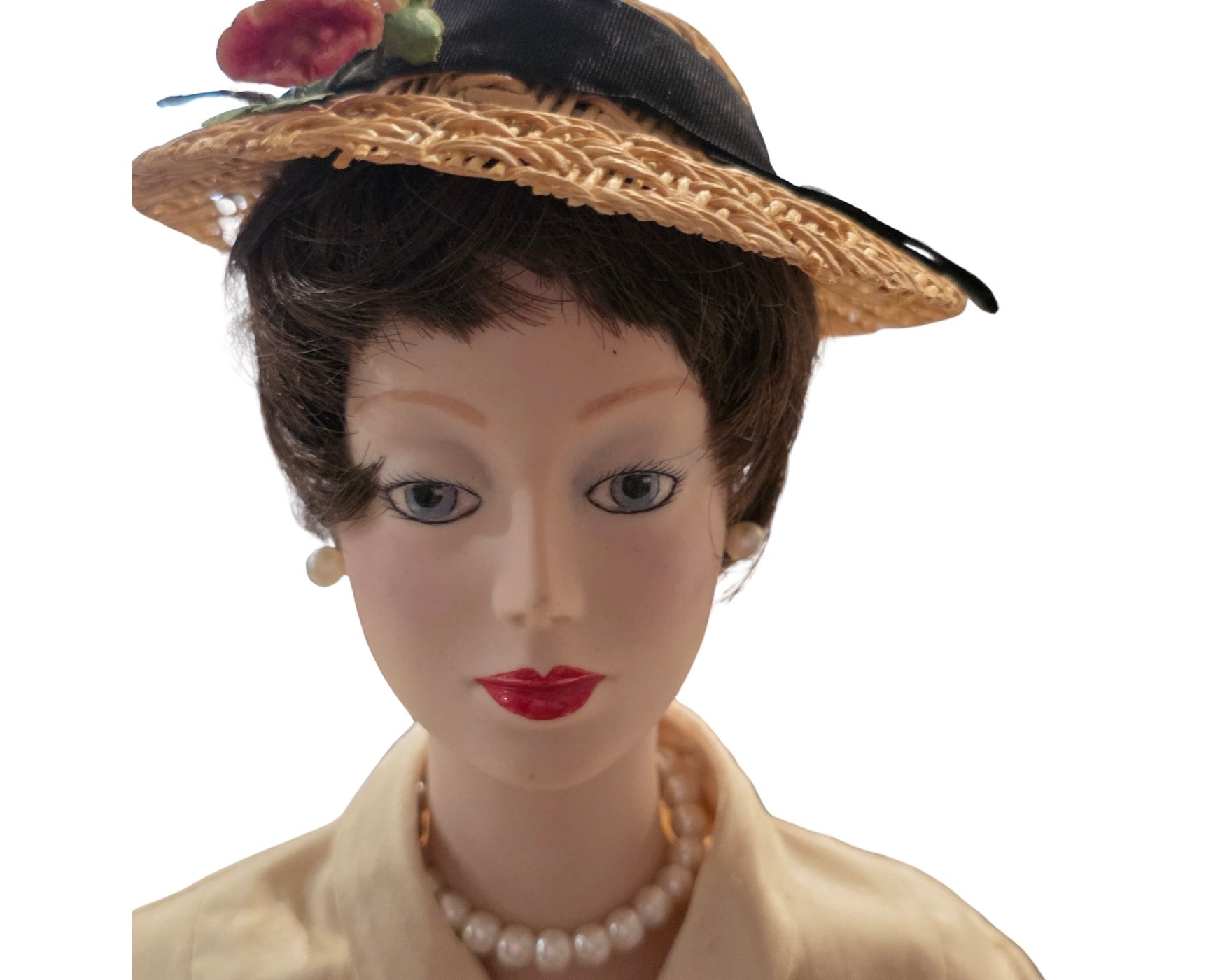 Christian Dior collector doll styled in New Look fashion with pleated black skirt