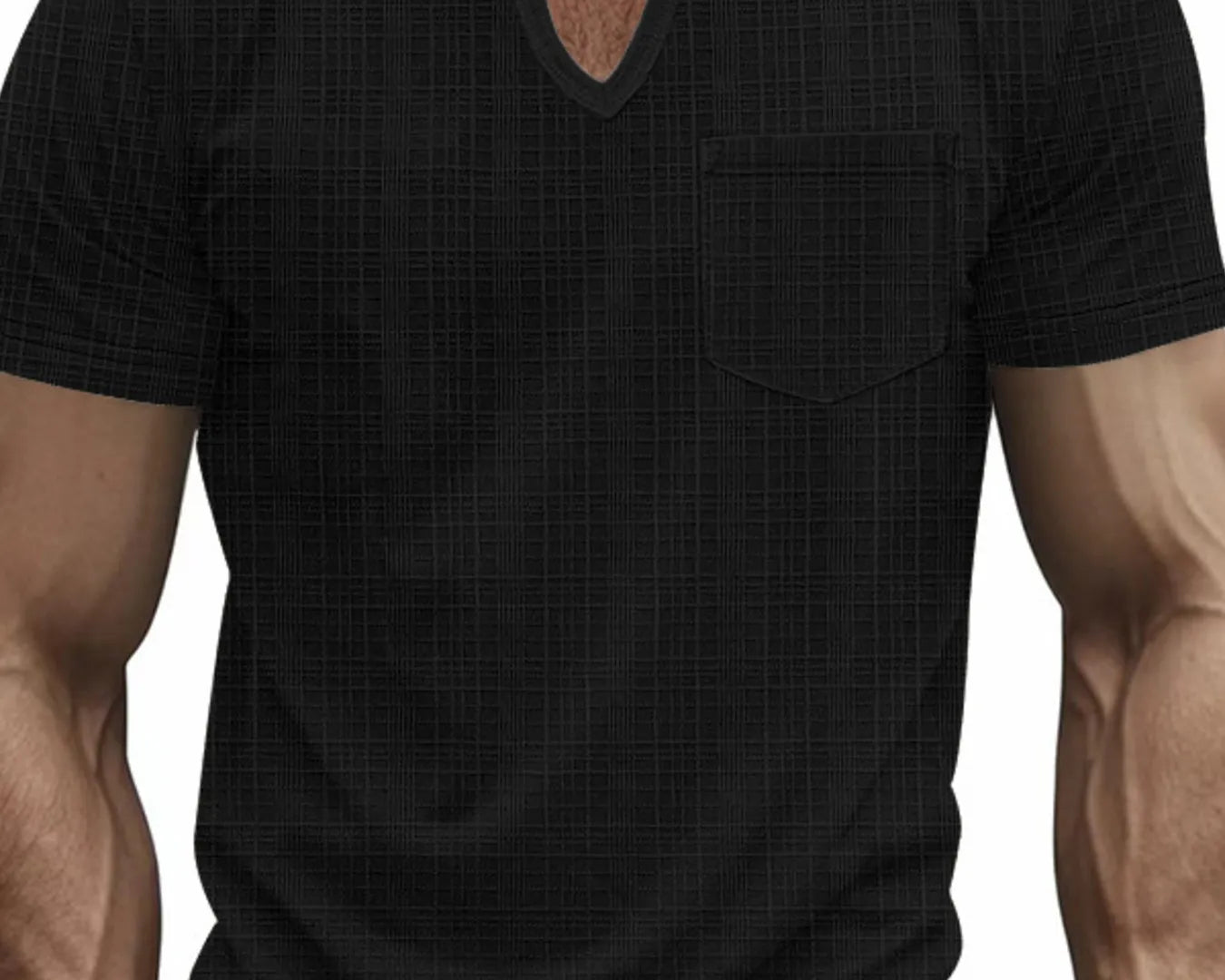 NEWYORKLISTED ATLAS MEN's COLLECTION: Men's Full Size Notched Short Sleeve T-Shirt Plus Size