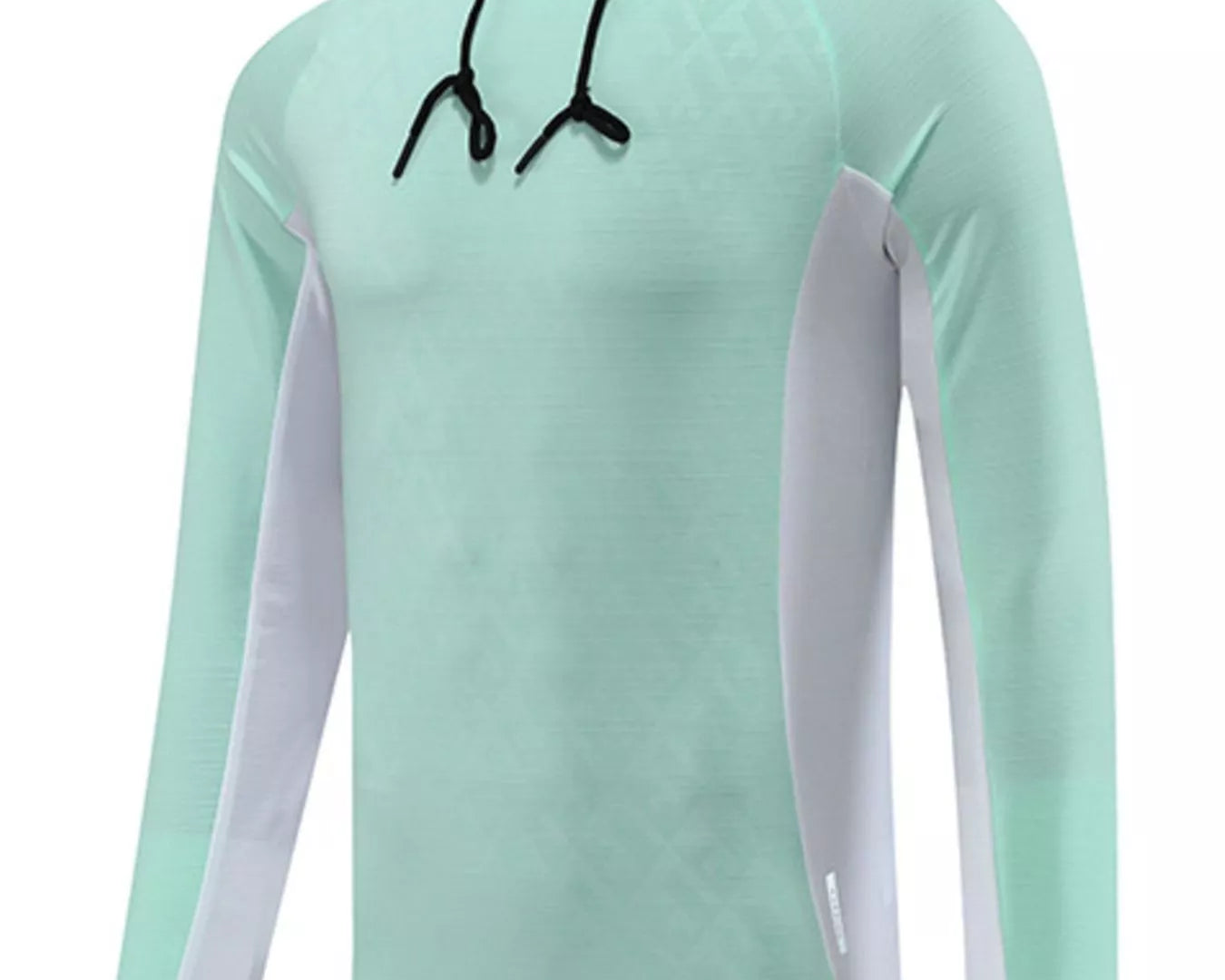 Light green hoodie with white sleeves on a white background NEWYORKLISTED ATLAS MEN's COLLECTION: