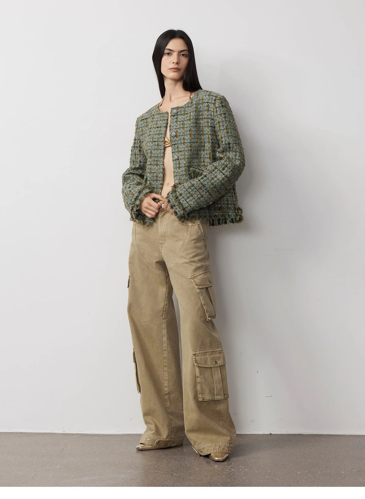 "Nostalgic Wasteland" Heavy Washed Personalized Distressed American Streetwear Large Pocket Cocoon Jeans - NEWYORKLISTED