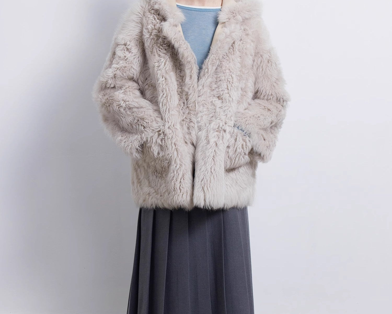 Clouds of Smoke Become Rain Imported Tuscan Hooded Sheepskin - NEWYORKLISTED