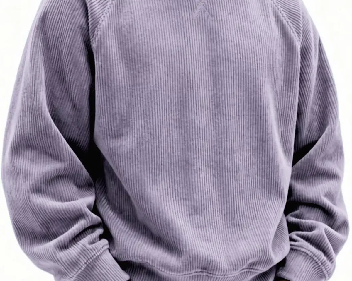 NEWYORKLISTED ATLAS MEN'S COLLECTION – Men's corduroy crew-neck sweatshirt, product image 9