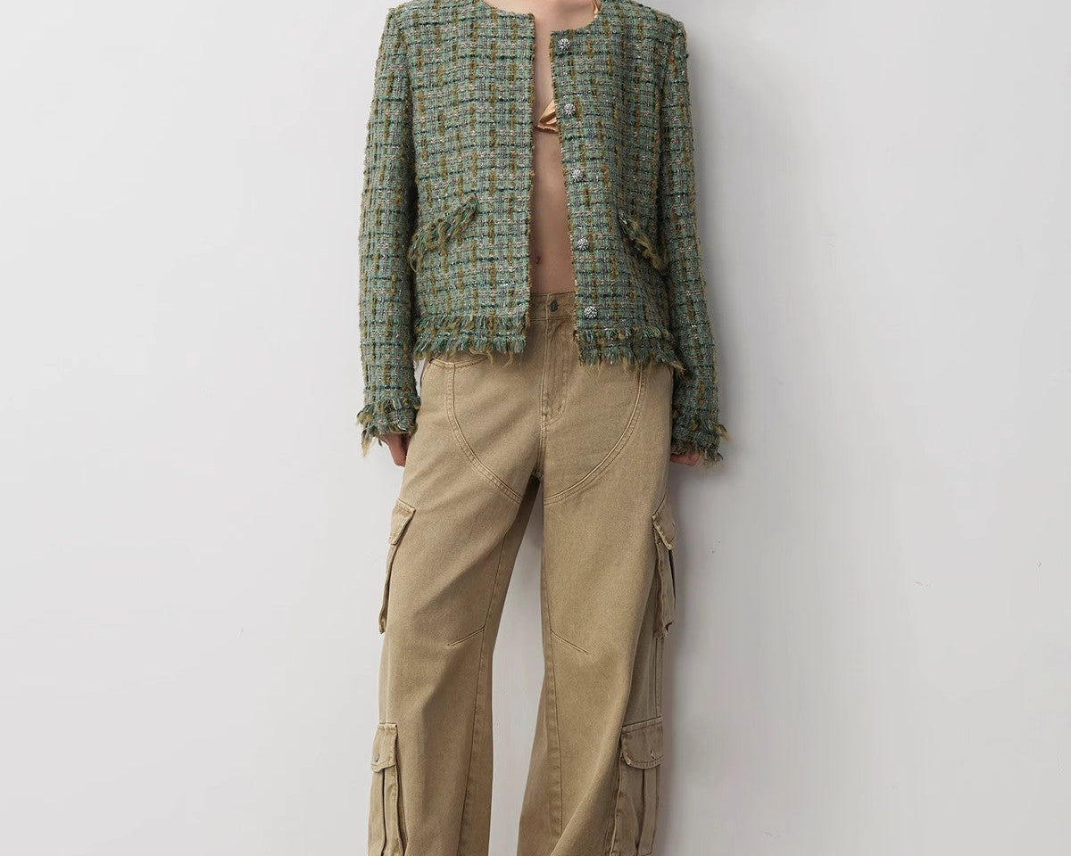 "Nostalgic Wasteland" Heavy Washed Personalized Distressed American Streetwear Large Pocket Cocoon Jeans - NEWYORKLISTED