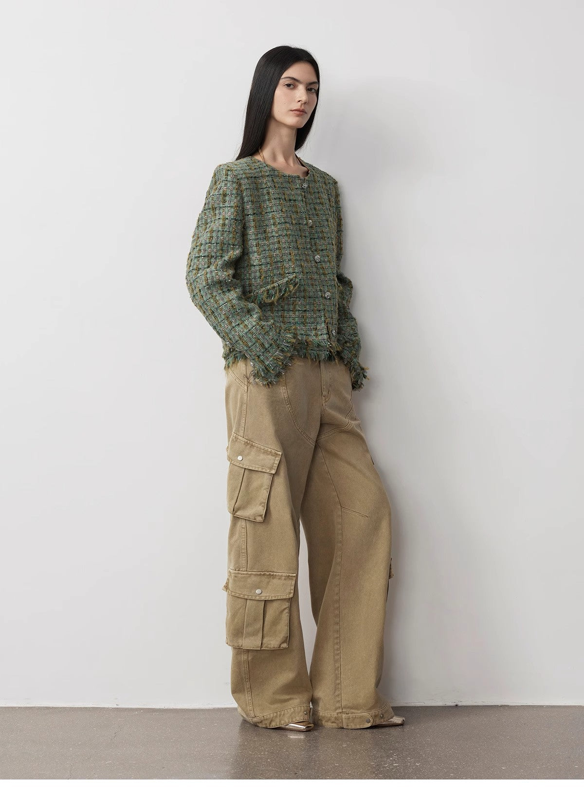 "Nostalgic Wasteland" Heavy Washed Personalized Distressed American Streetwear Large Pocket Cocoon Jeans - NEWYORKLISTED