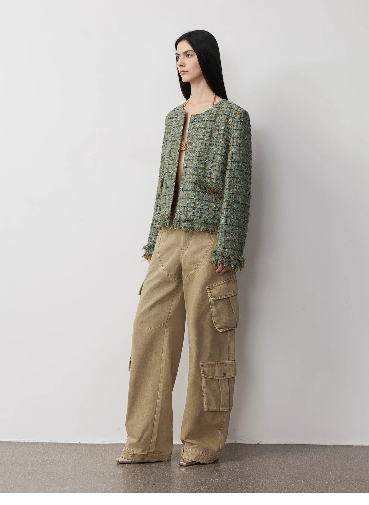 "Nostalgic Wasteland" Heavy Washed Personalized Distressed American Streetwear Large Pocket Cocoon Jeans - NEWYORKLISTED