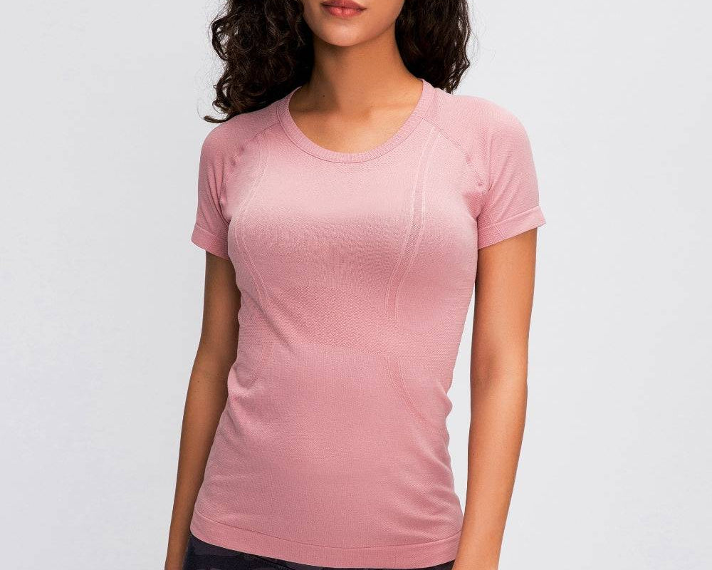 Millennia Round Neck Short Sleeve Active T-Shirt - NEWYORKLISTED