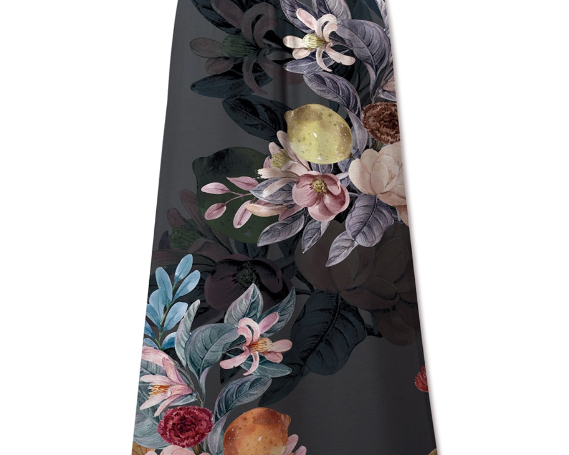 FAM-FAM Printed Elastic Waist Midi Skirt - NEWYORKLISTED