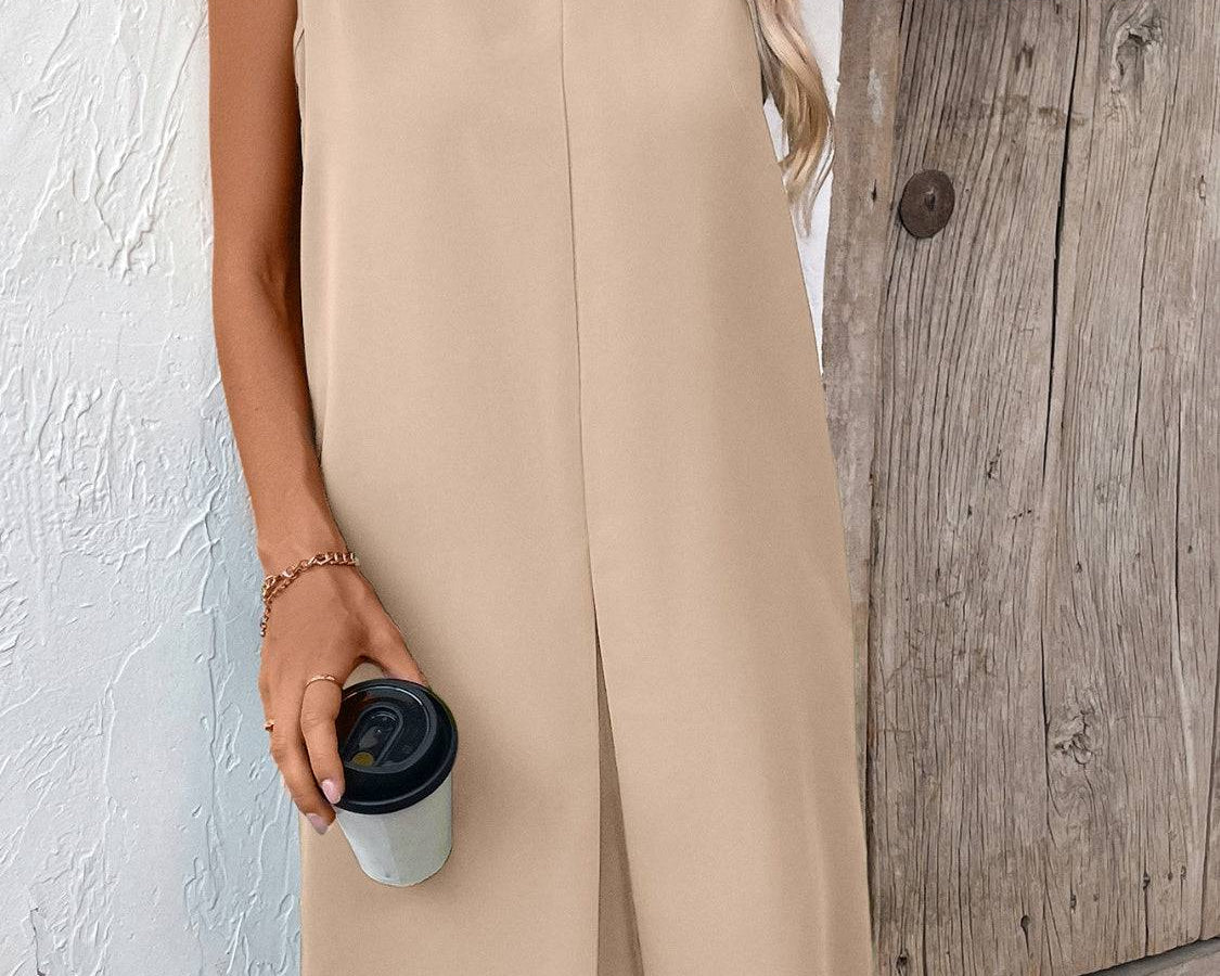 NYLD Pocketed Round Neck Sleeveless Mini Dress - NEWYORKLISTED