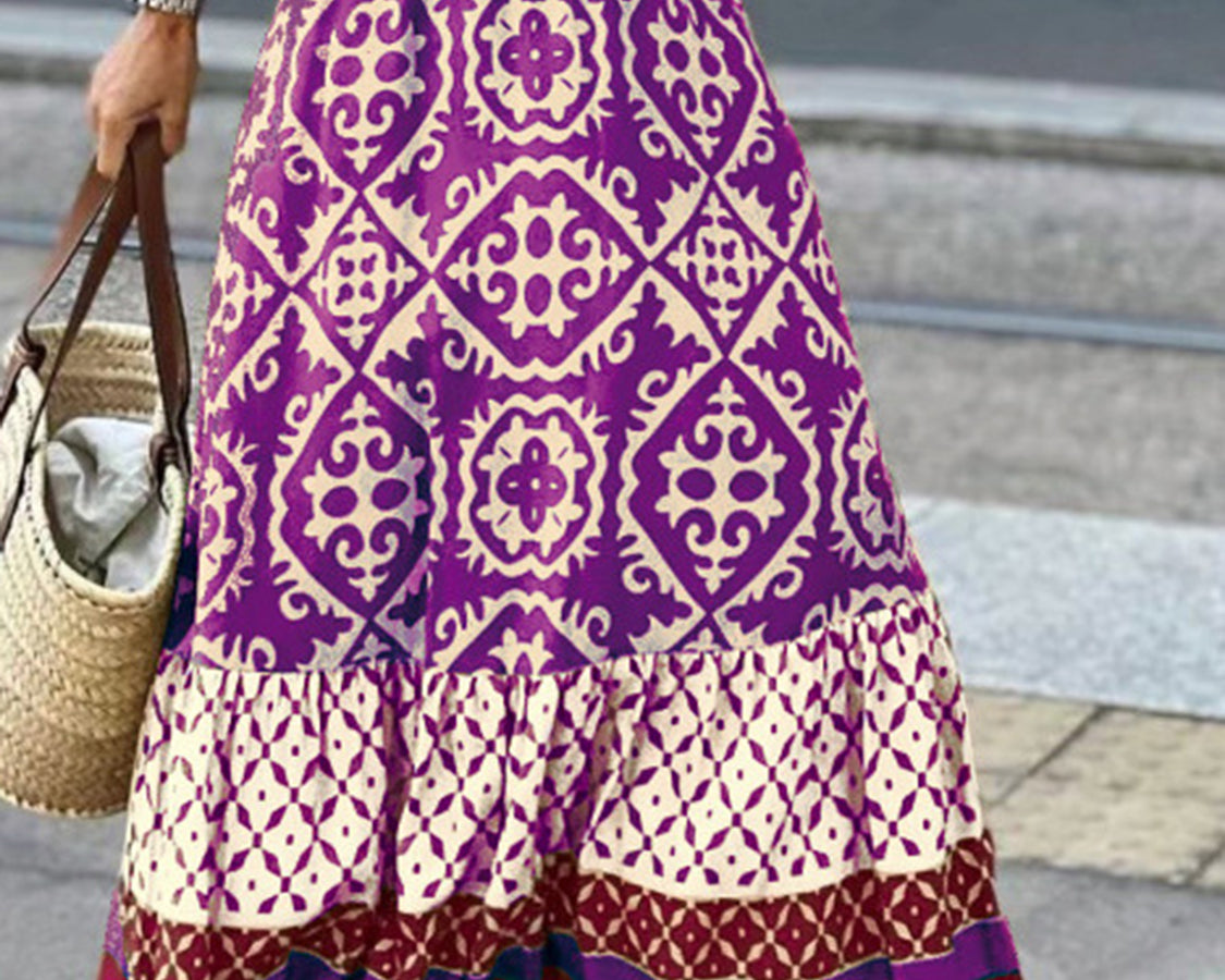 NEWYORKLISTED STYLE COLLECTION: Maxi Print Skirt - NEWYORKLISTED