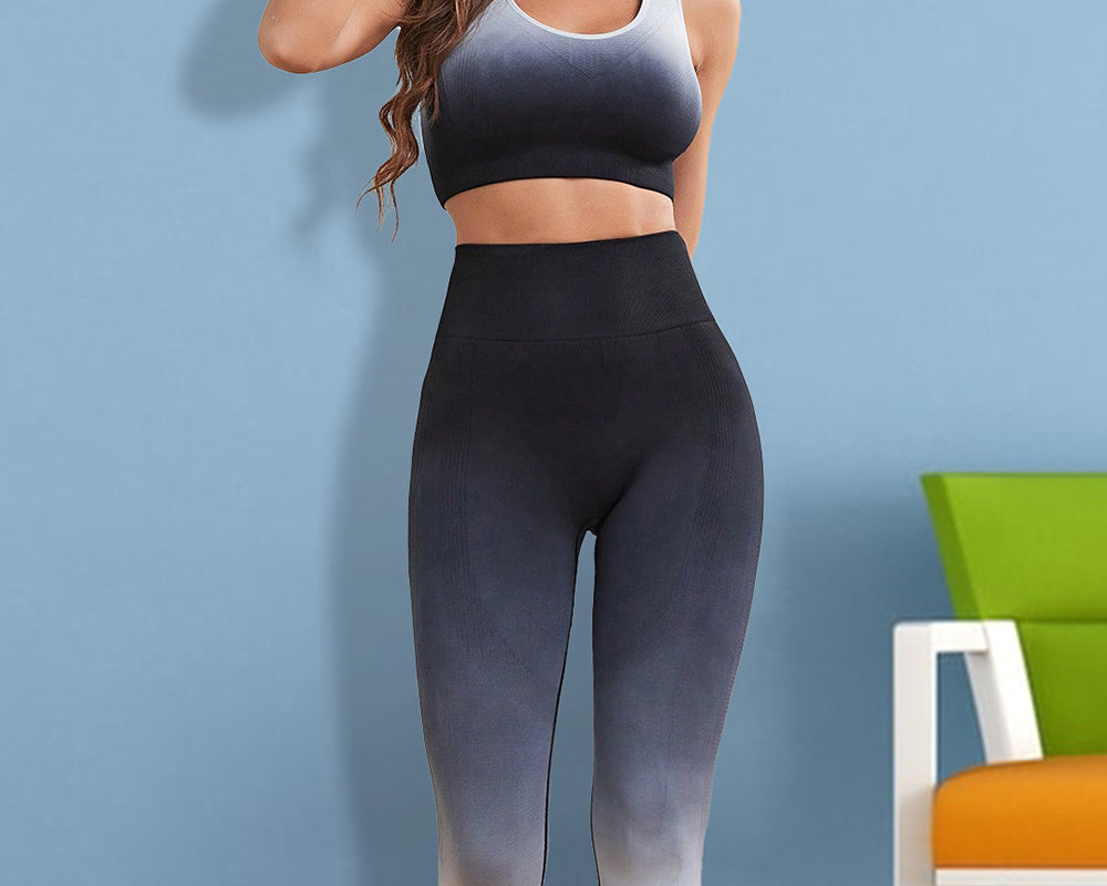 NEWYORKLISTED Gradient Sports Tank and Leggings Set - NEWYORKLISTED