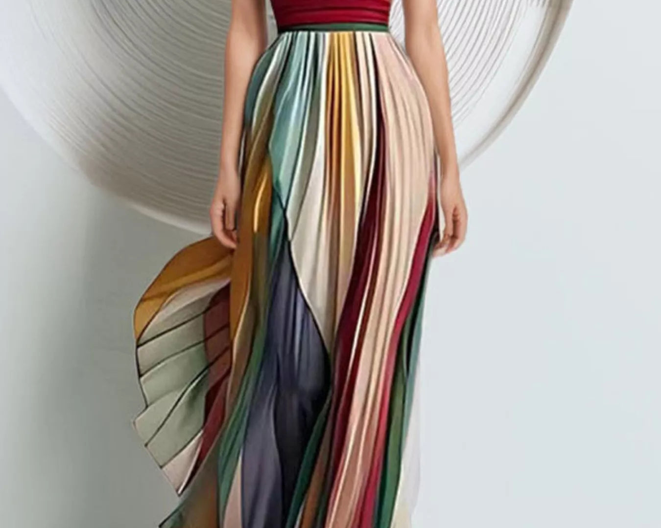 NEWYORKLISTED STYLE COLLECTION: Multicolored strapless dress with a white background