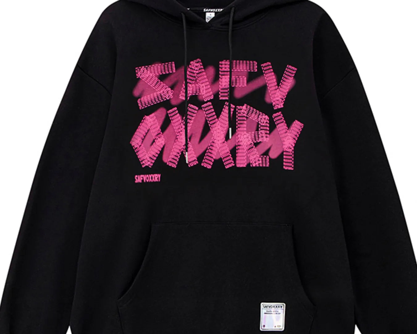 NEWYORKLISTED ATLAS MEN'S COLLECTION: Graffiti Spray Paint Graphic Hoodie with Drawstring Hood in Black