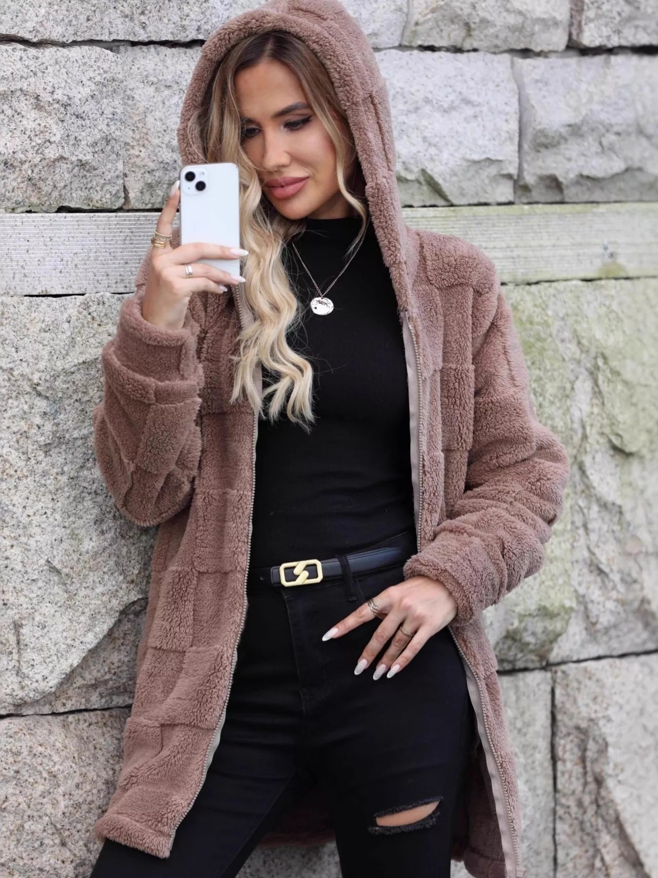 NEWYORKLISTED STYLE COLLECTION: Fleece Zip Up Hooded Outerwear