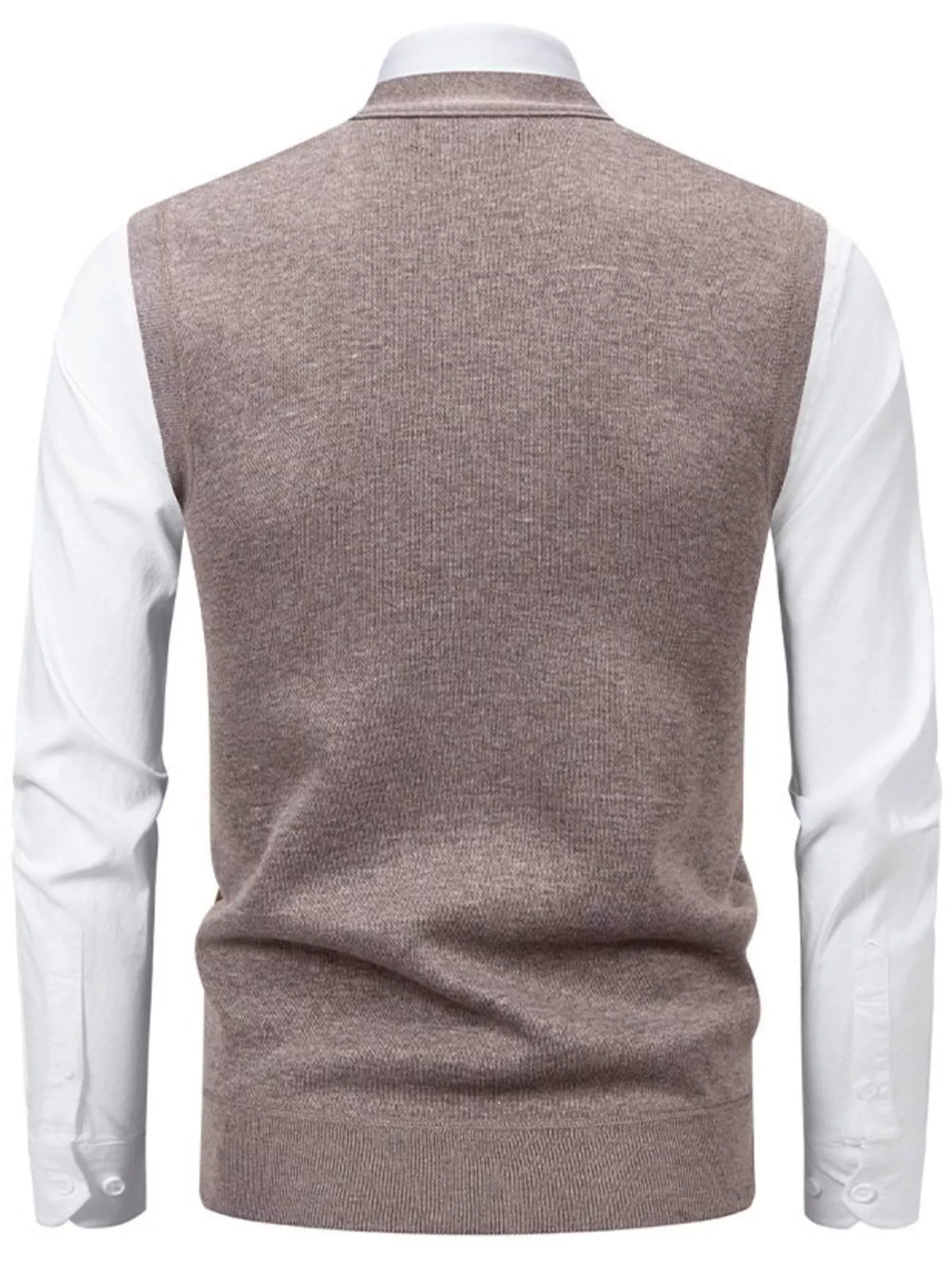 NEWYORKLISTED ATLAS MEN'S COLLECTION – Men's argyle V-neck button-down cardigan vest, product image 3