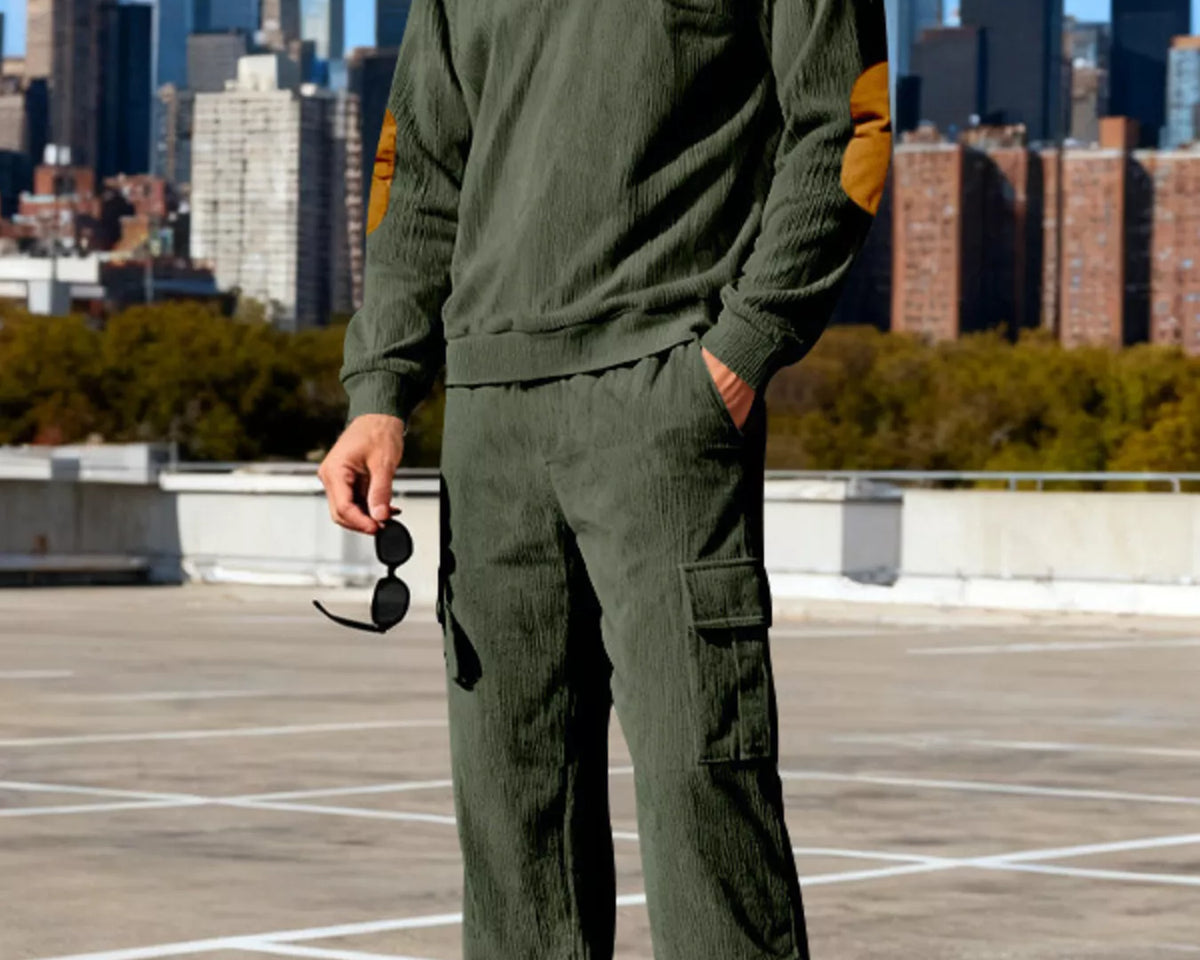NEWYORKLISTED ATLAS MEN'S COLLECTION – Men's casual long-sleeve top and pants two-piece set, product image 2