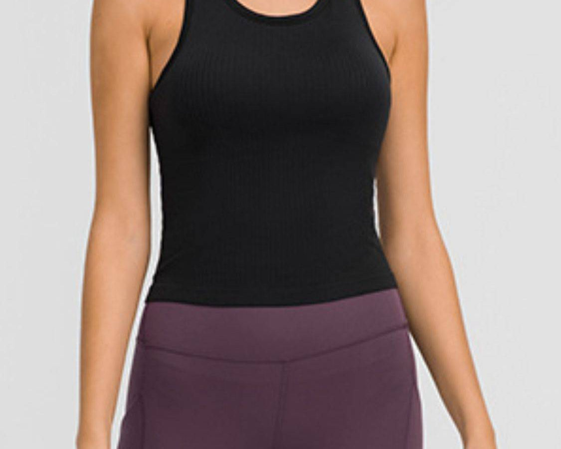 Round Neck Racerback Active Tank: NEWYORKLISTED STYLE COLLECTION - NEWYORKLISTED