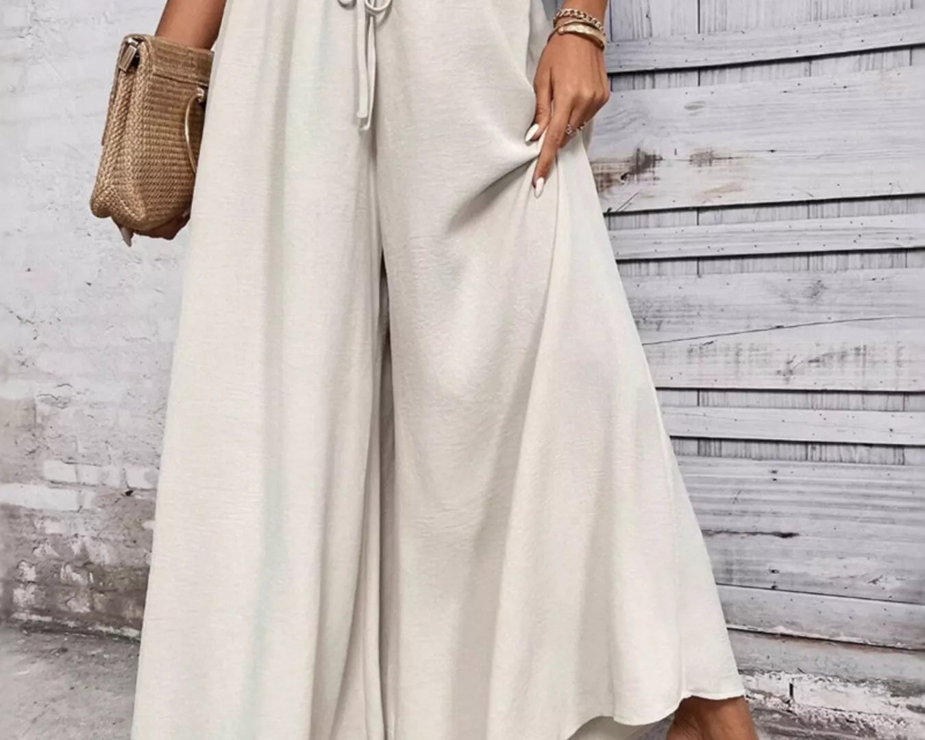 NEWYORKLISTED STYLE COLLECTION: Frill Wide Leg Pants