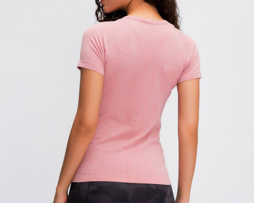 Millennia Round Neck Short Sleeve Active T-Shirt - NEWYORKLISTED