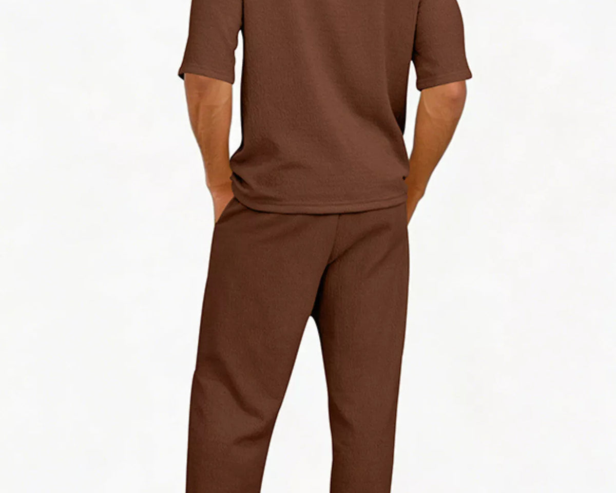 NEWYORKLISTED ATLAS MEN'S COLLECTION – Men's half-sleeve top and pants two-piece set, product image 12
