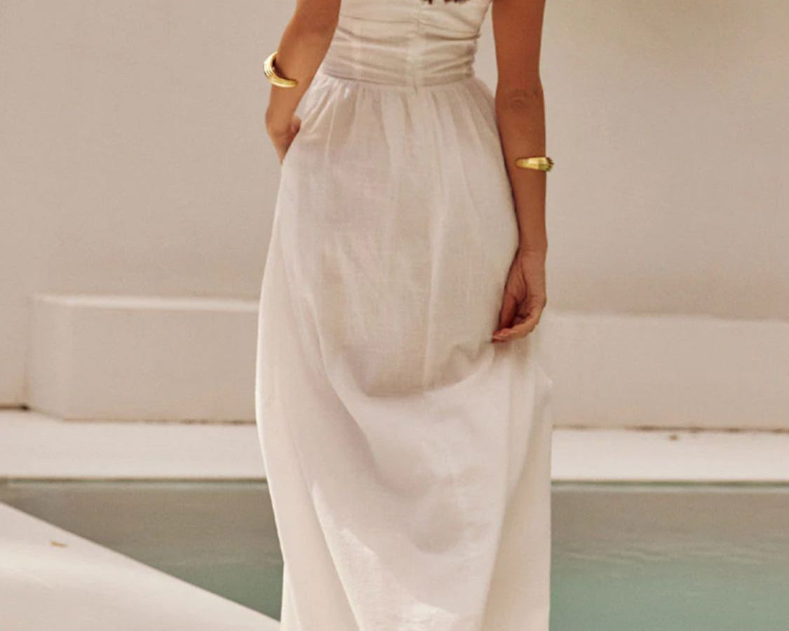 NEWYORKLISTED STYLE COLLECTION: Ruched Halter Neck Midi Dress - NEWYORKLISTED