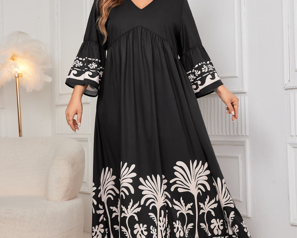 NEWYORKLISTED STYLE COLLECTION: Plus Size Long Sleeve Maxi Dress - NEWYORKLISTED