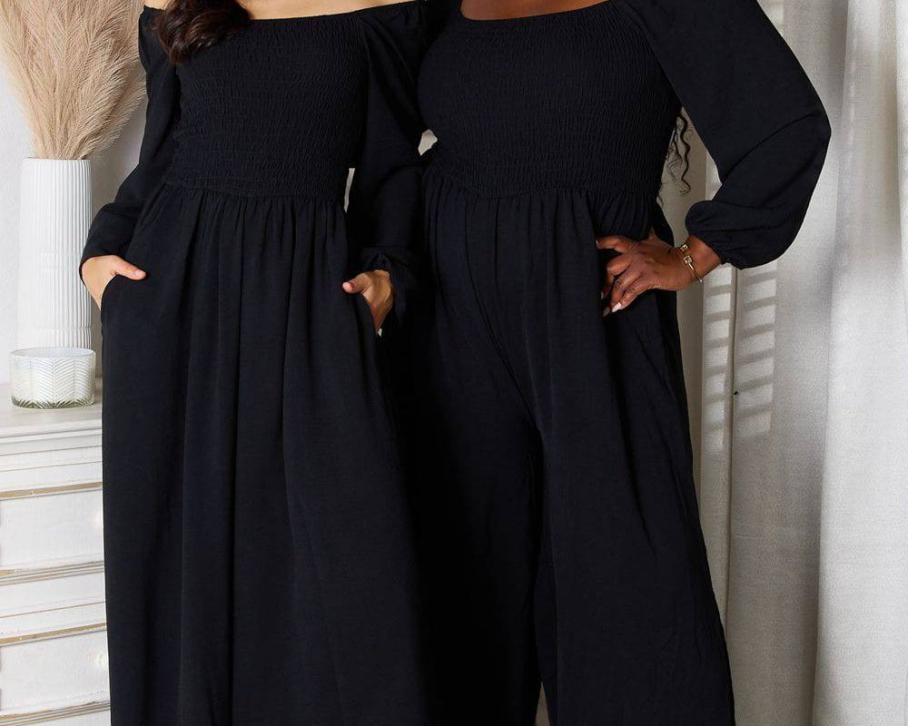 NEWYORKLISTED STYLE COLLECTION: Effortless Elegance Square Neck Jumpsuit with Pockets - NEWYORKLISTED