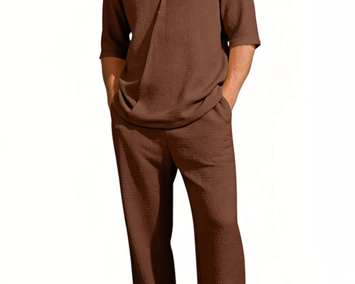 NEWYORKLISTED ATLAS MEN'S COLLECTION – Men's half-sleeve top and pants two-piece set, product image 9