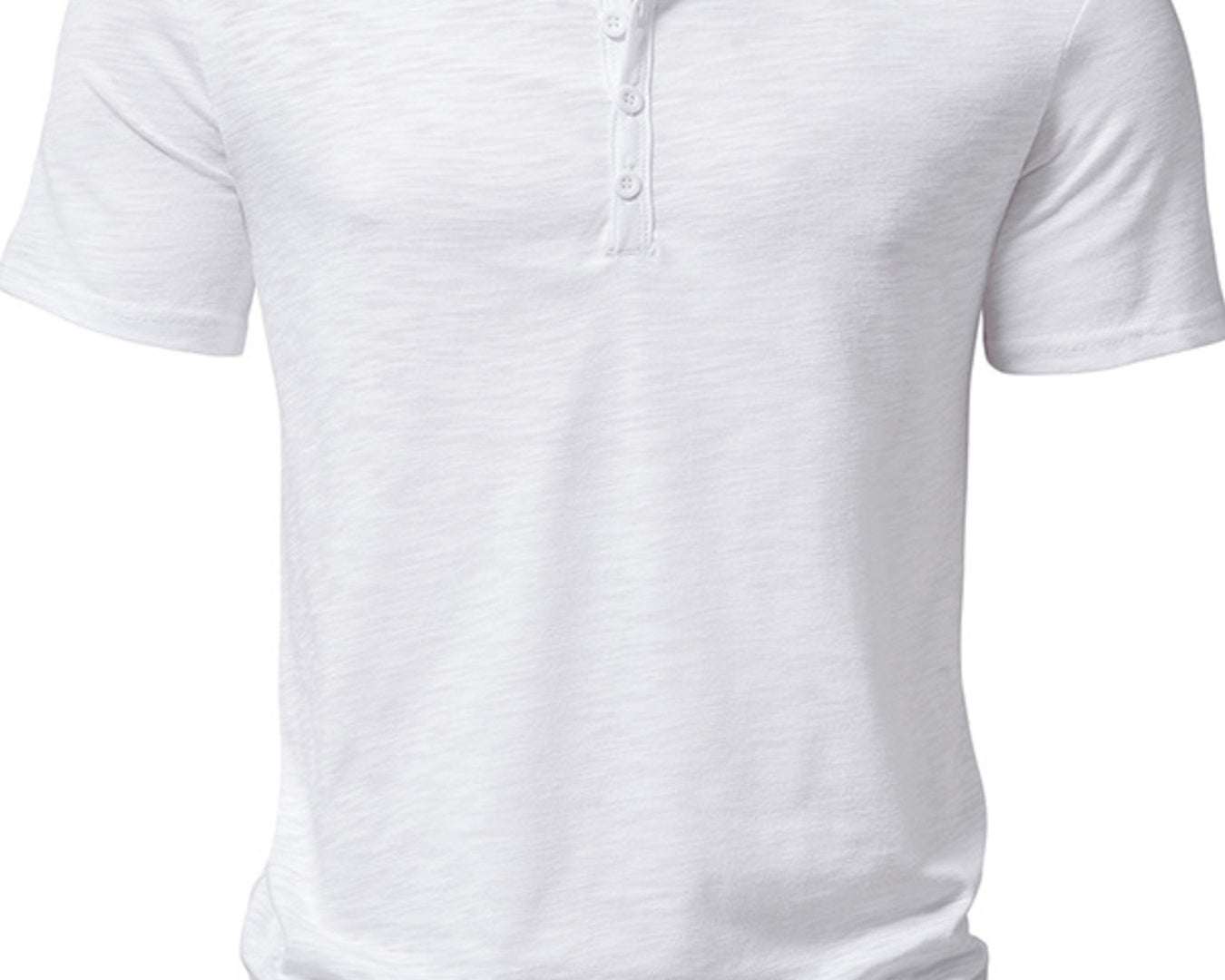 NEWYORKLISTED ATLAS MEN'S COLLECTION: White short-sleeve button-up shirt on a white background