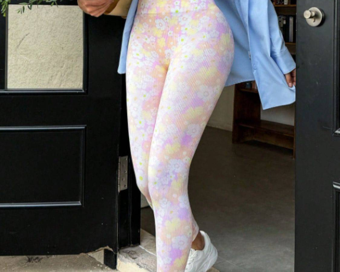 Floral High Waist Active Leggings: NEWYORKLISTED STYLE COLLECTION - NEWYORKLISTED