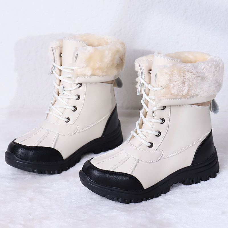 2021 Winter New Women's Leather Boots Martin Boots High Top Leather Shoes - NEWYORKLISTED