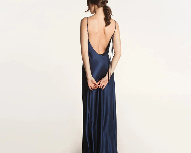 NEWYORKLISTED STYLE COLLECTION: New Arrival 2024 Spring Luxury Women Silk Maxi Dress 100% Mulberry Silk Dresses - NEWYORKLISTED