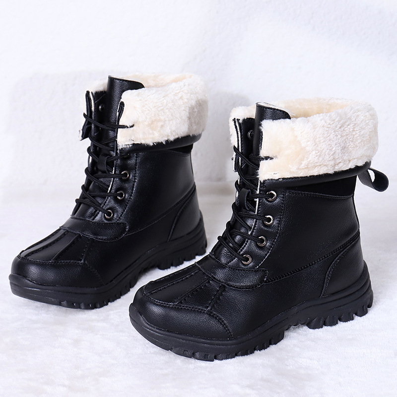 2021 Winter New Women's Leather Boots Martin Boots High Top Leather Shoes - NEWYORKLISTED