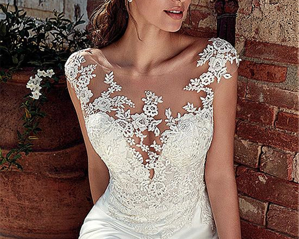 NEWYORKLISTED ELEGANT BRIDE COLLECTION: Lace Mermaid Elegant Wedding Dress - NEWYORKLISTED