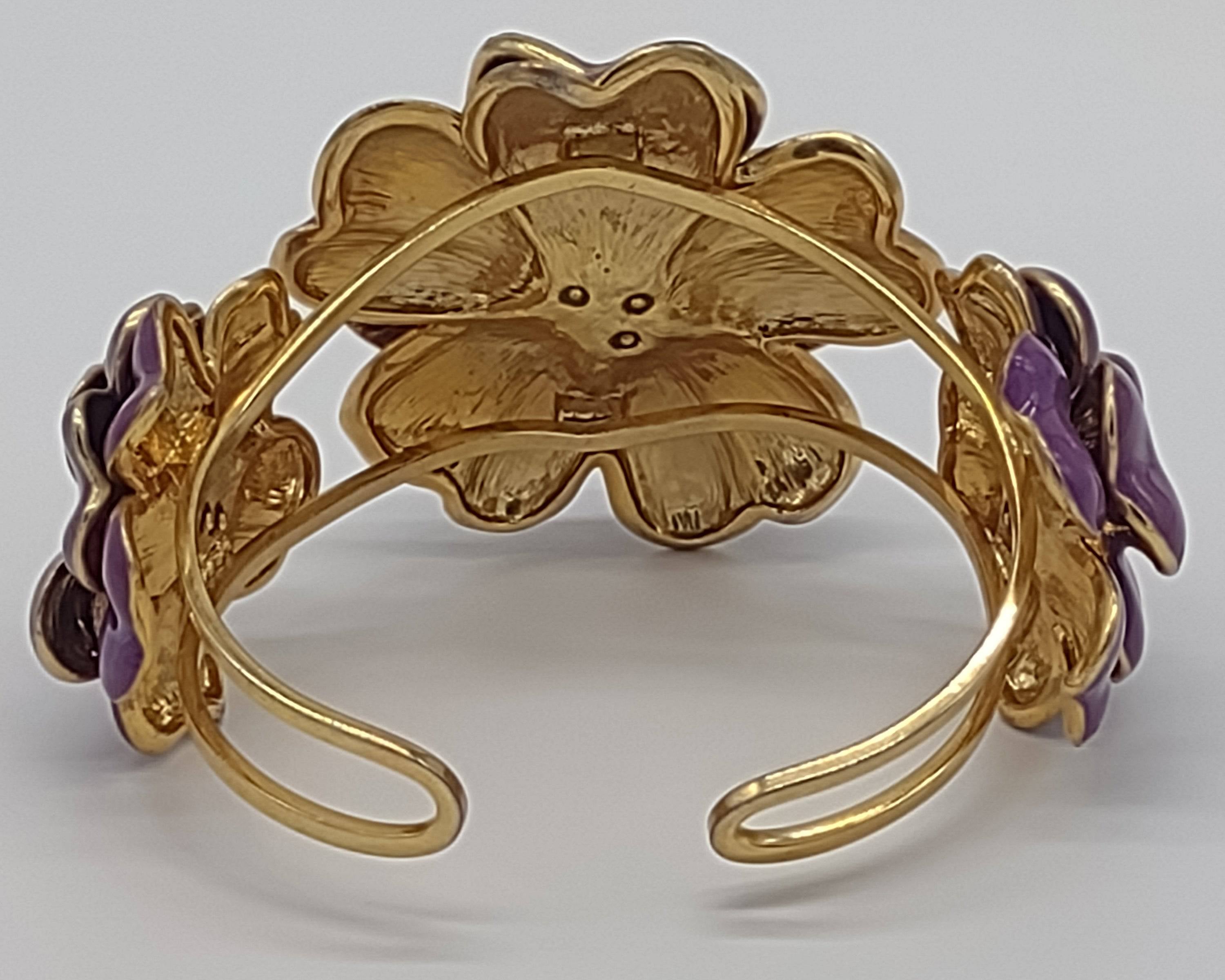 NEWYORKLISTED - Vintage Lavender Enamel Bracelet - NEWYORKLISTED