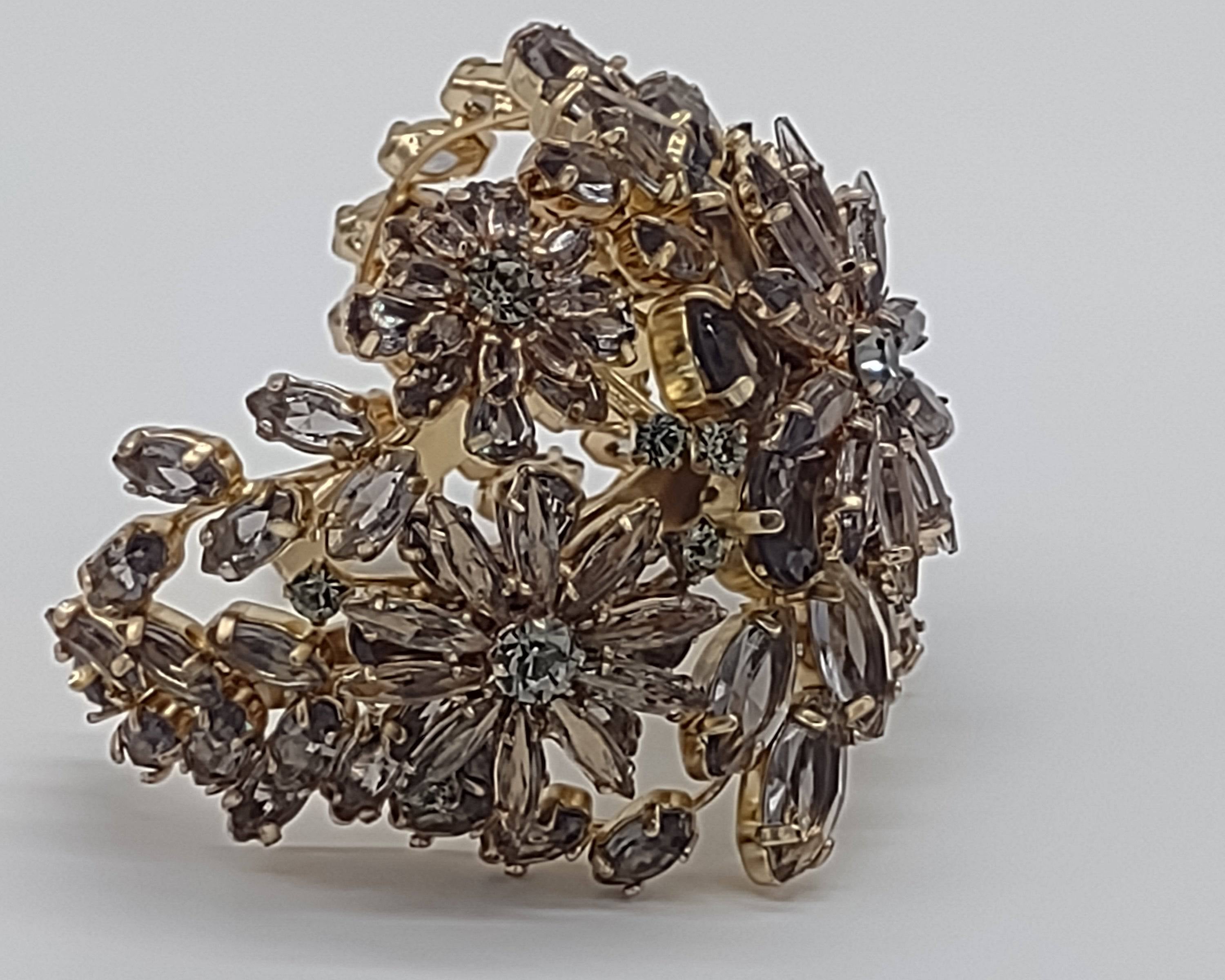 NEWYORKLISTED - Vintage Sparkling Crystal Brillant Cuff Bracelet - NEWYORKLISTED