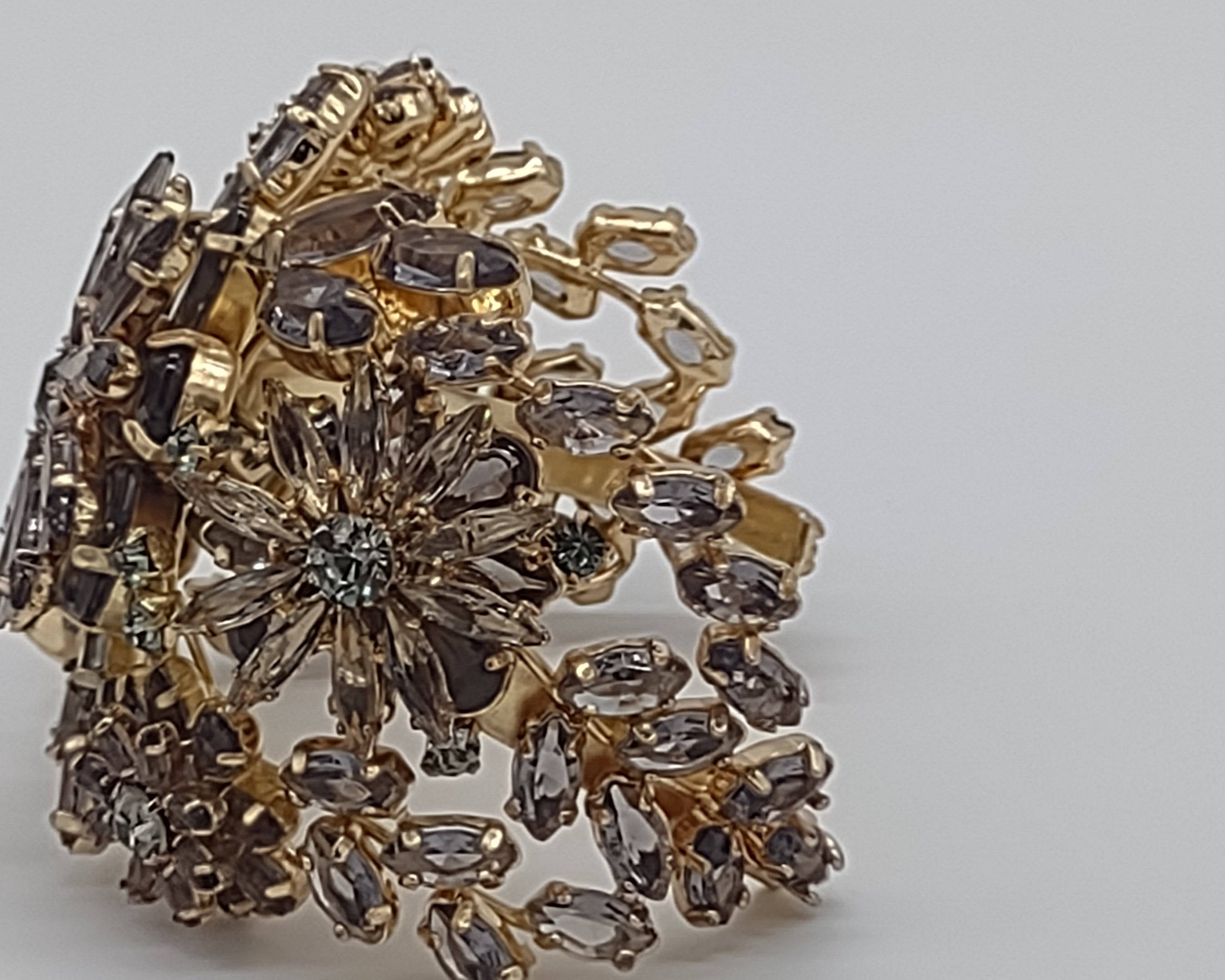 NEWYORKLISTED - Vintage Sparkling Crystal Brillant Cuff Bracelet - NEWYORKLISTED