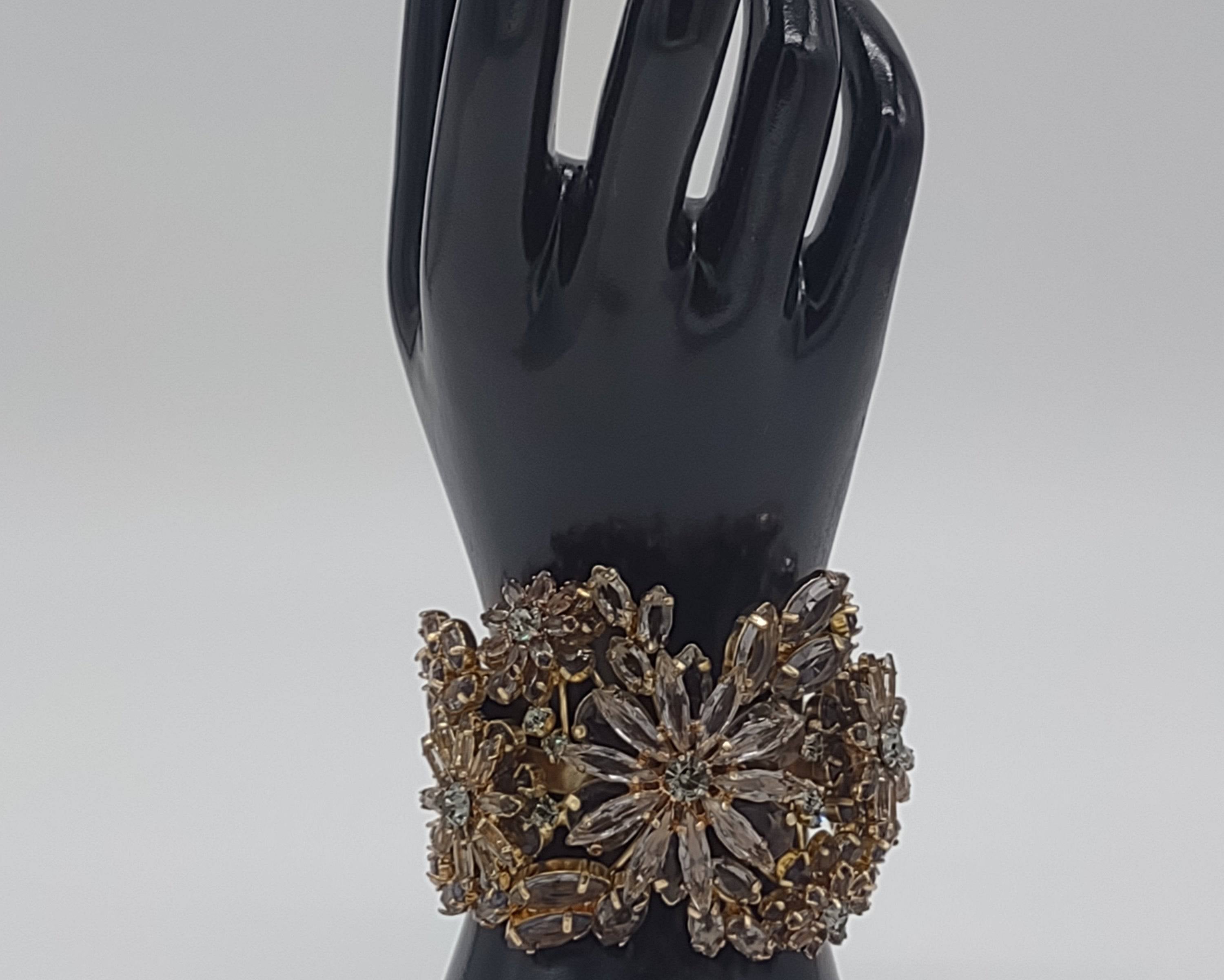 NEWYORKLISTED - Vintage Sparkling Crystal Brillant Cuff Bracelet - NEWYORKLISTED