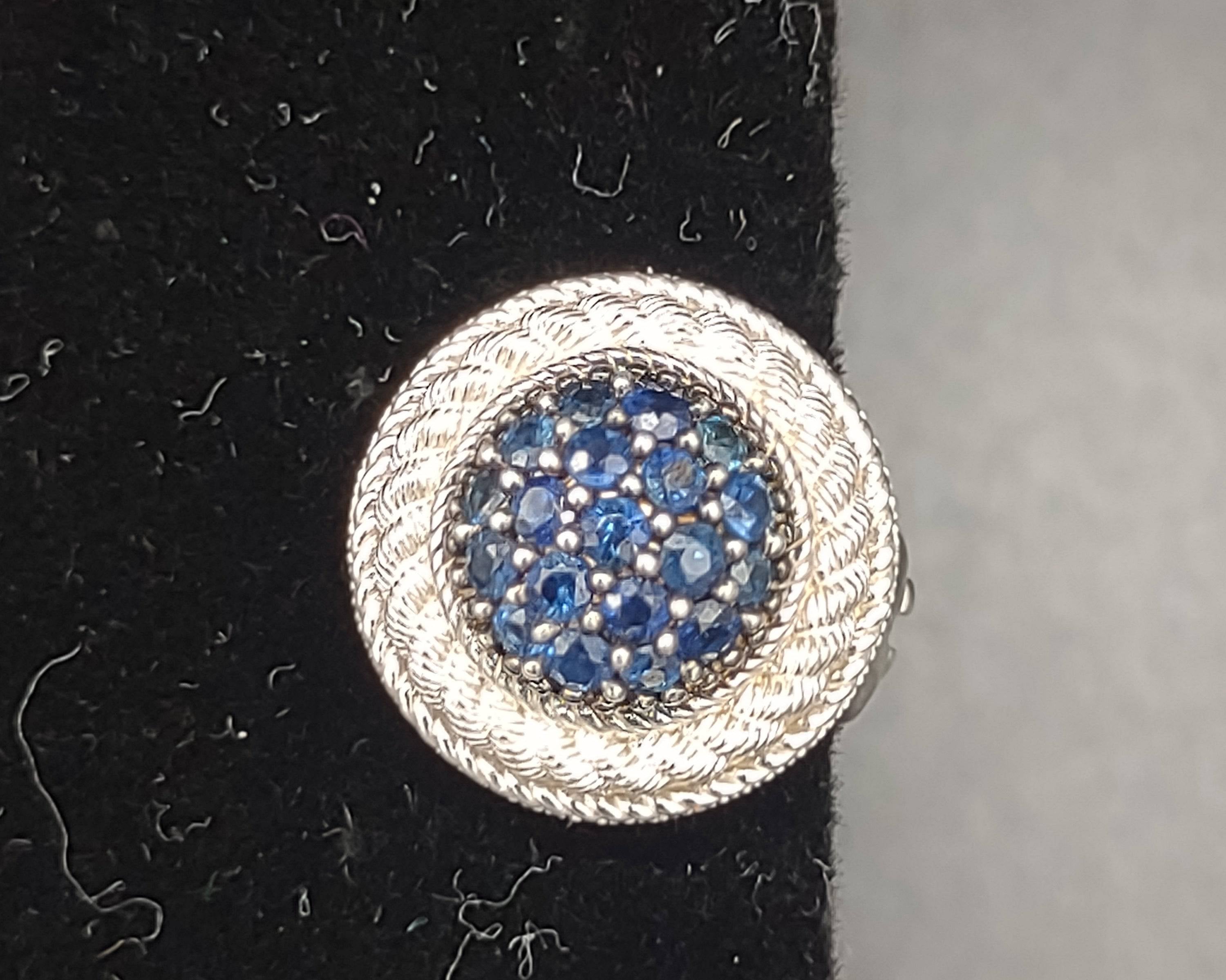 NEWYORKLISTED Vintage Jewelry - Exquisite Vintage Judith Ripka Sterling Silver Druzy Clip-On Earrings - NEWYORKLISTED