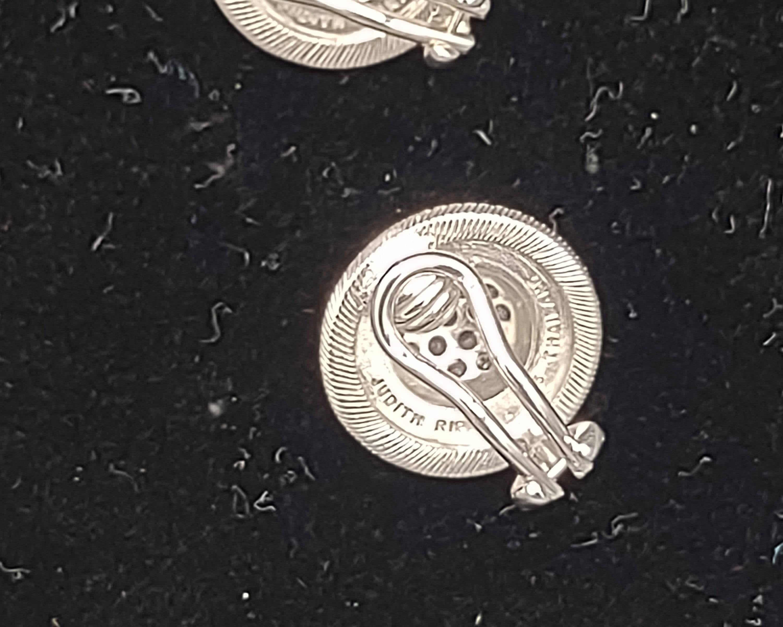 NEWYORKLISTED Vintage Jewelry - Exquisite Vintage Judith Ripka Sterling Silver Druzy Clip-On Earrings - NEWYORKLISTED