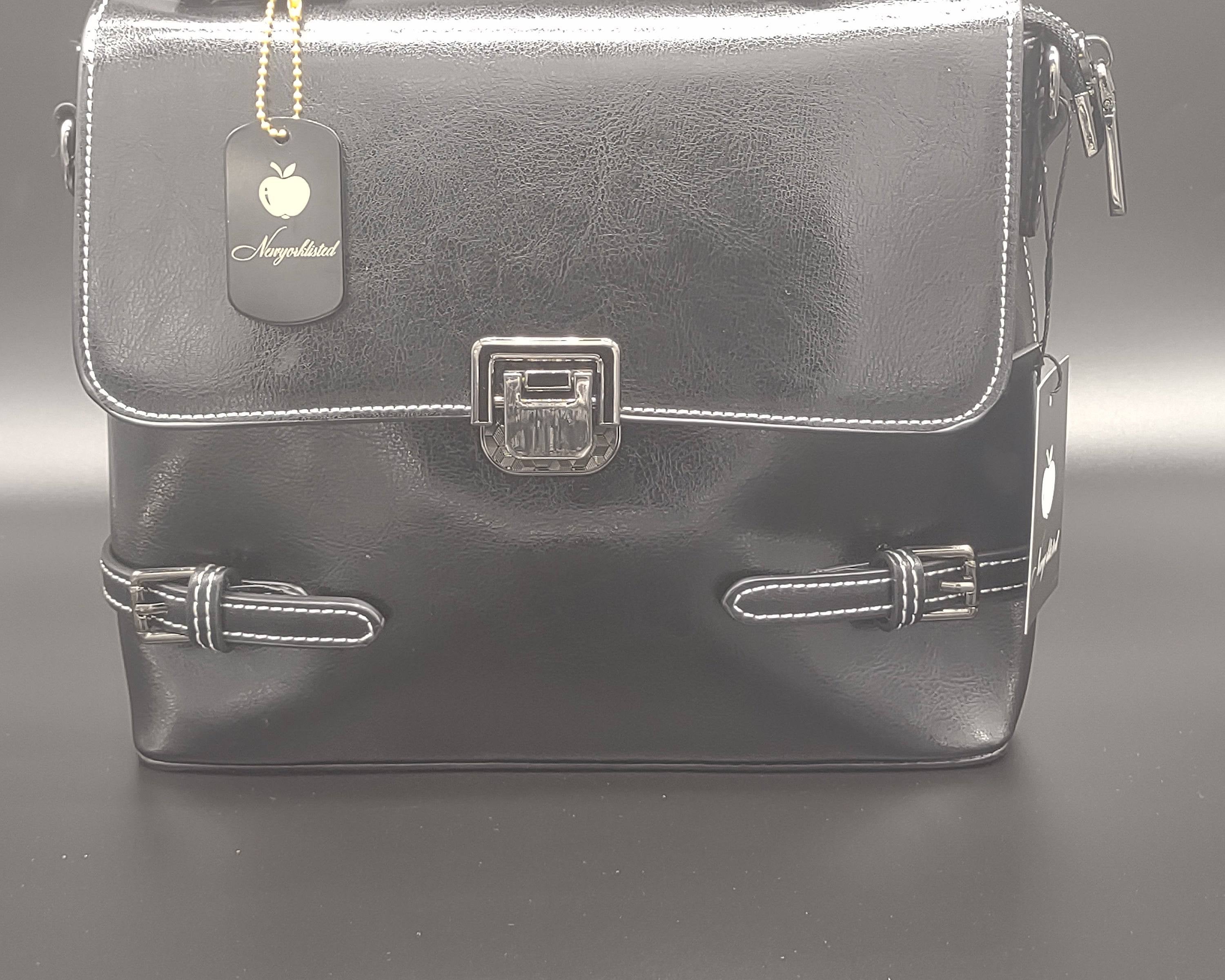 NEWYORKLISTED - Black Leather Handbag - The Michele! - NEWYORKLISTED