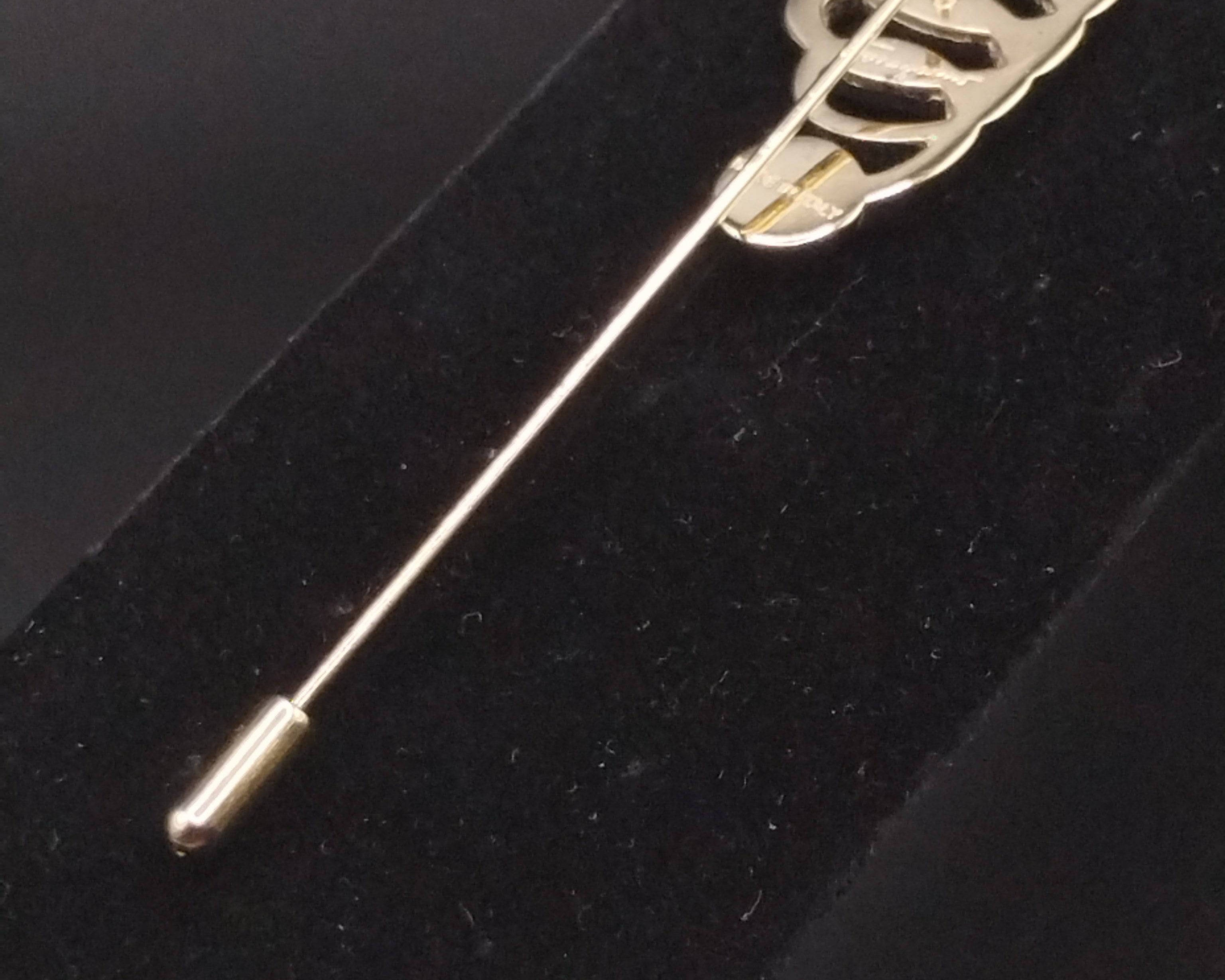 NEWYORKLISTED Vintage - SALVATORE FERRAGAMO Fashion Scarf Pin - NEWYORKLISTED