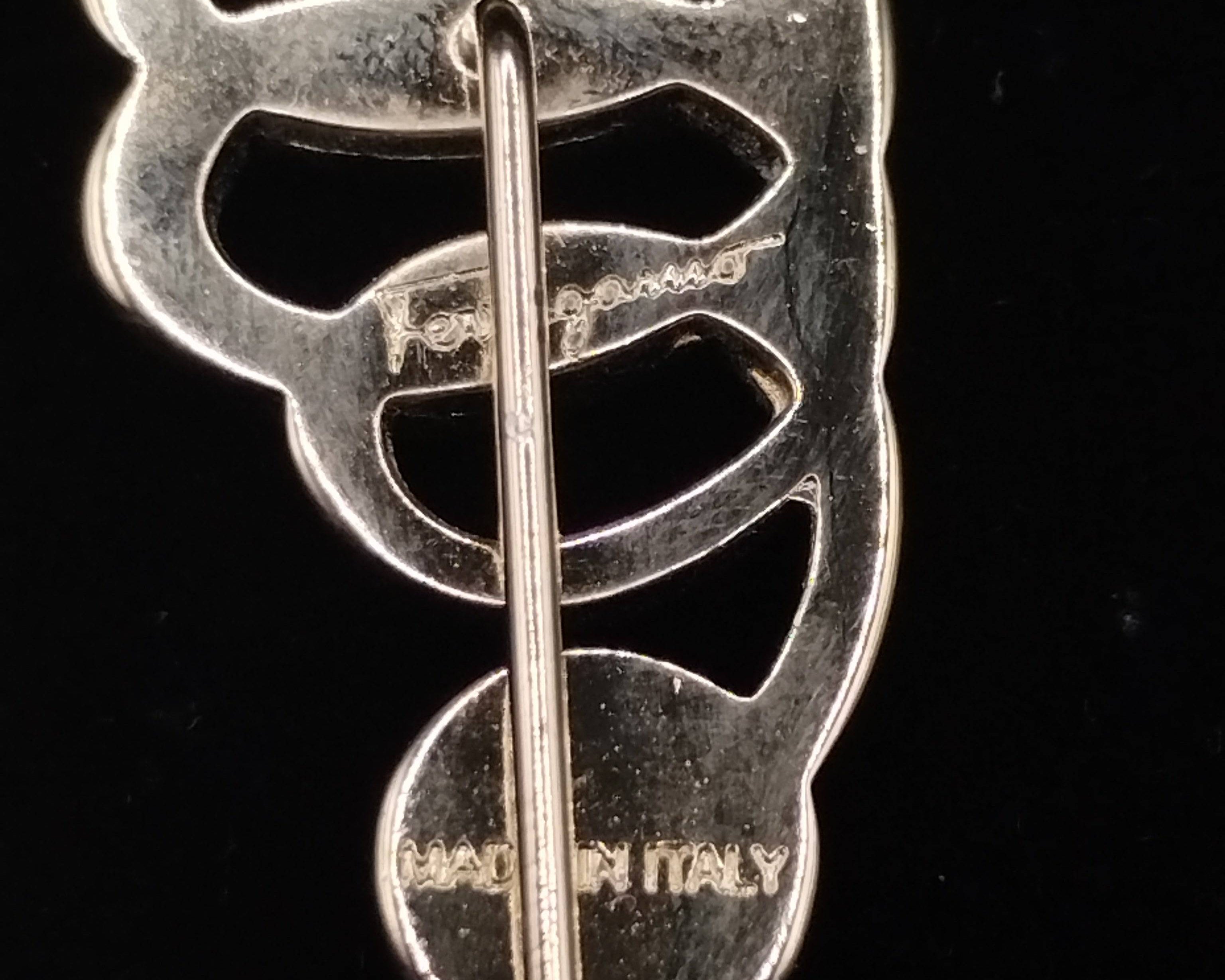 NEWYORKLISTED Vintage - SALVATORE FERRAGAMO Fashion Scarf Pin - NEWYORKLISTED