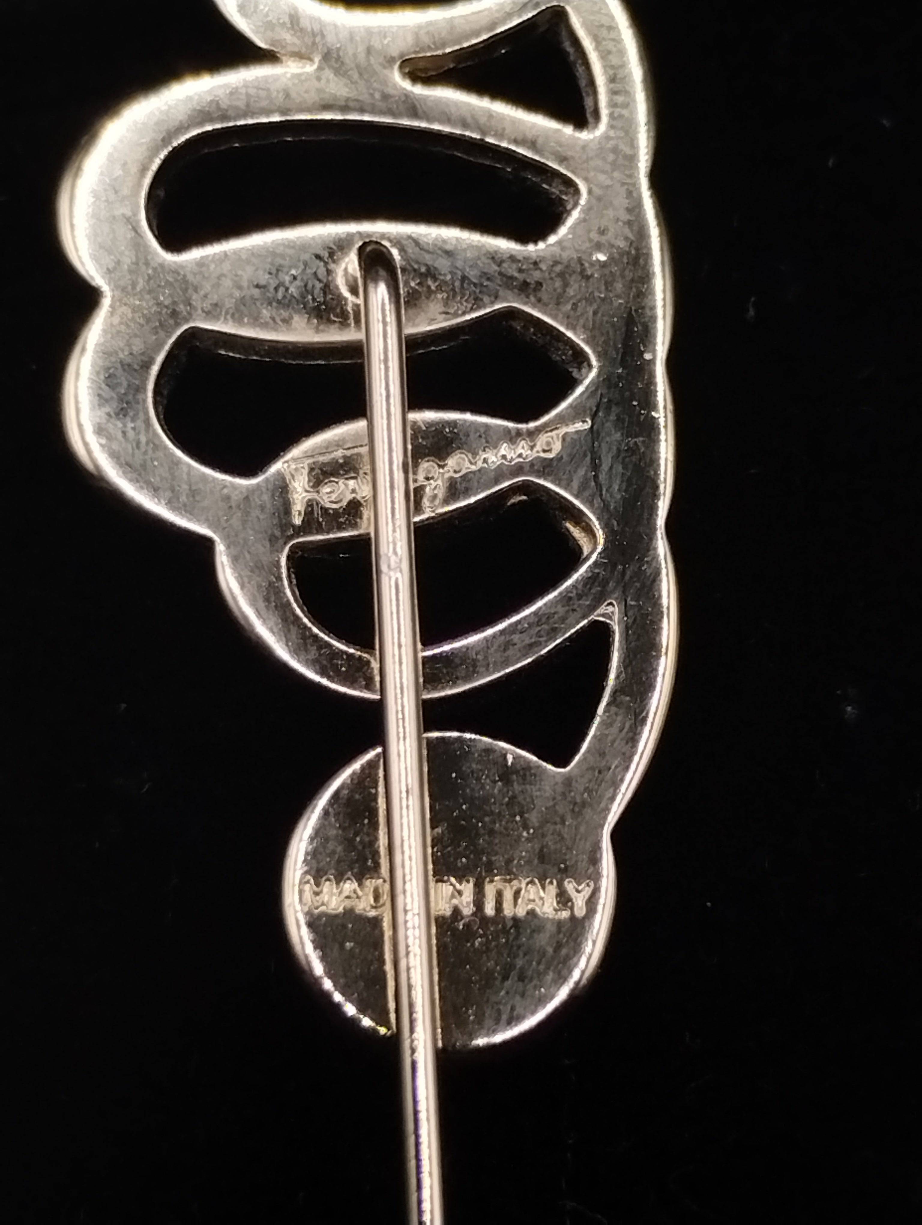 NEWYORKLISTED Vintage - SALVATORE FERRAGAMO Fashion Scarf Pin - NEWYORKLISTED