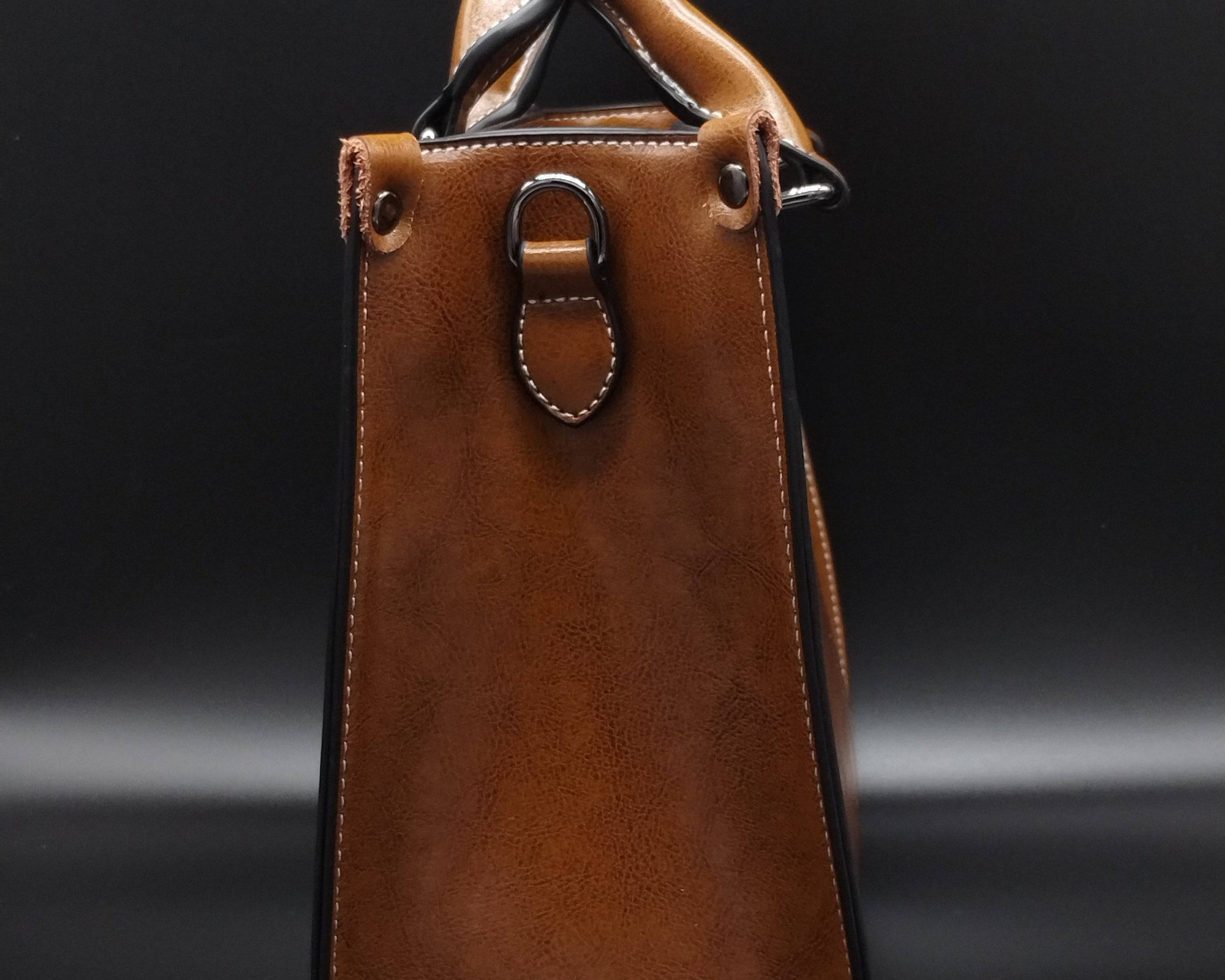 NEWYORKLISTED Luxury Brown Leather Handbag - NEWYORKLISTED