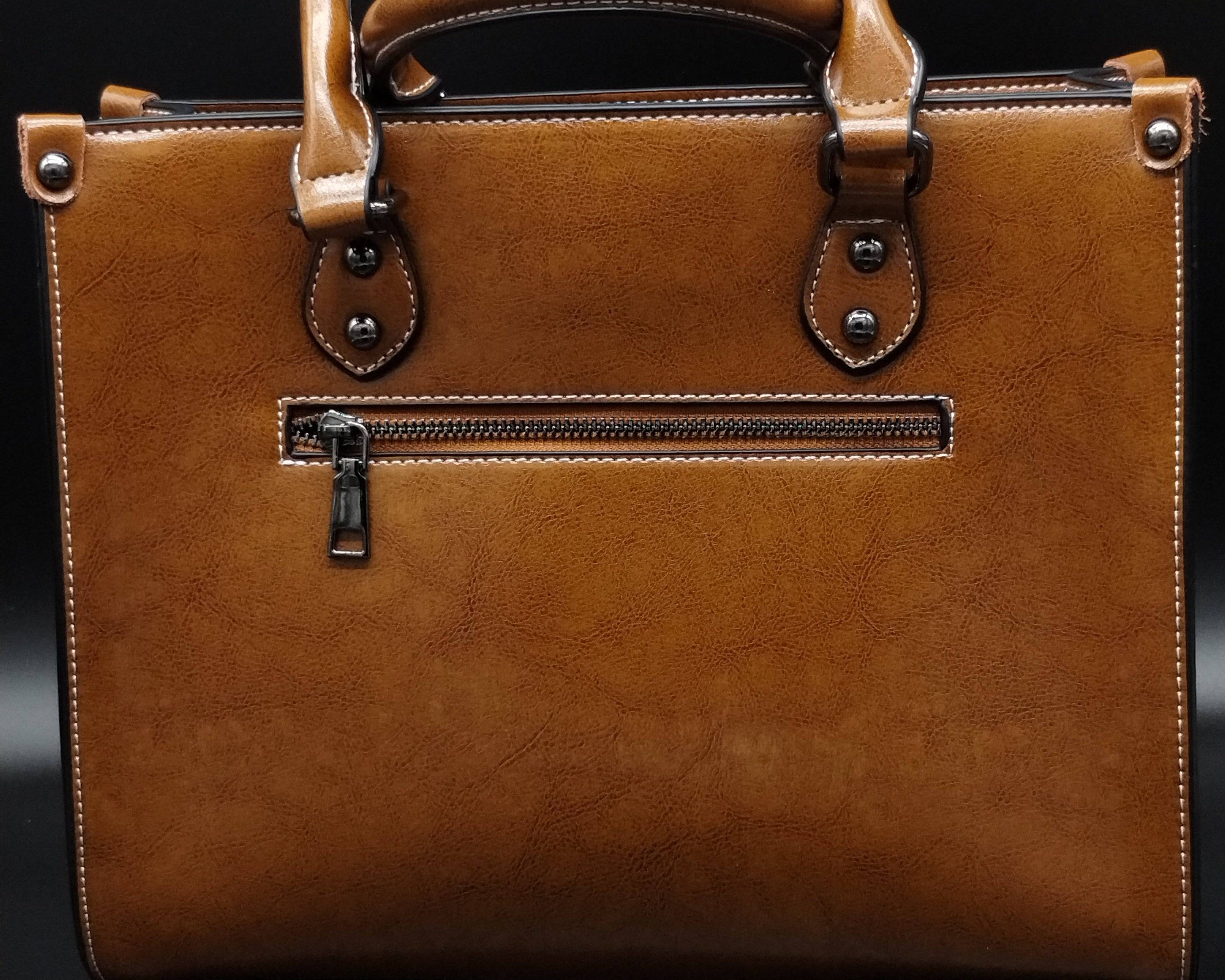 NEWYORKLISTED Luxury Brown Leather Handbag - NEWYORKLISTED