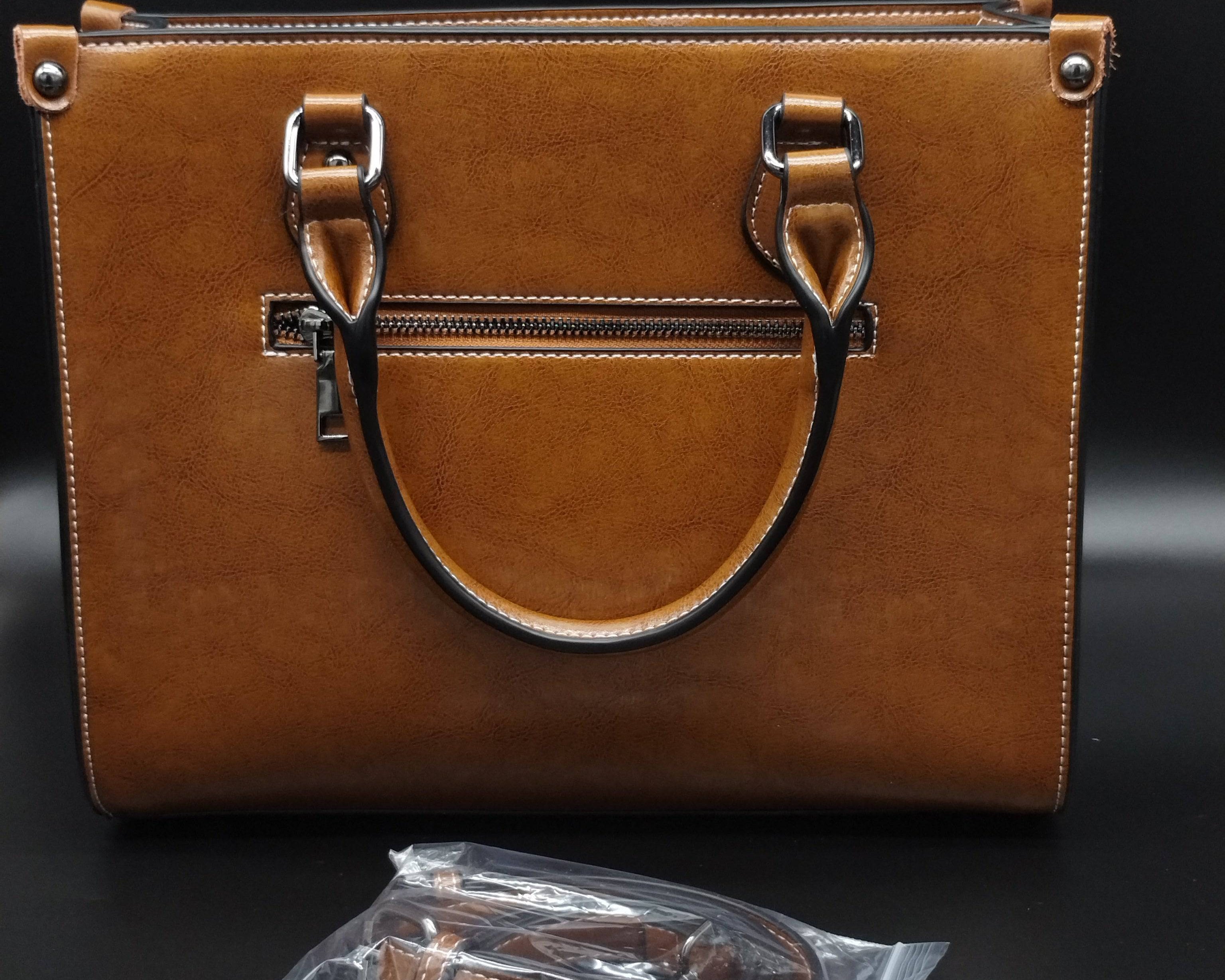 NEWYORKLISTED Luxury Brown Leather Handbag - NEWYORKLISTED