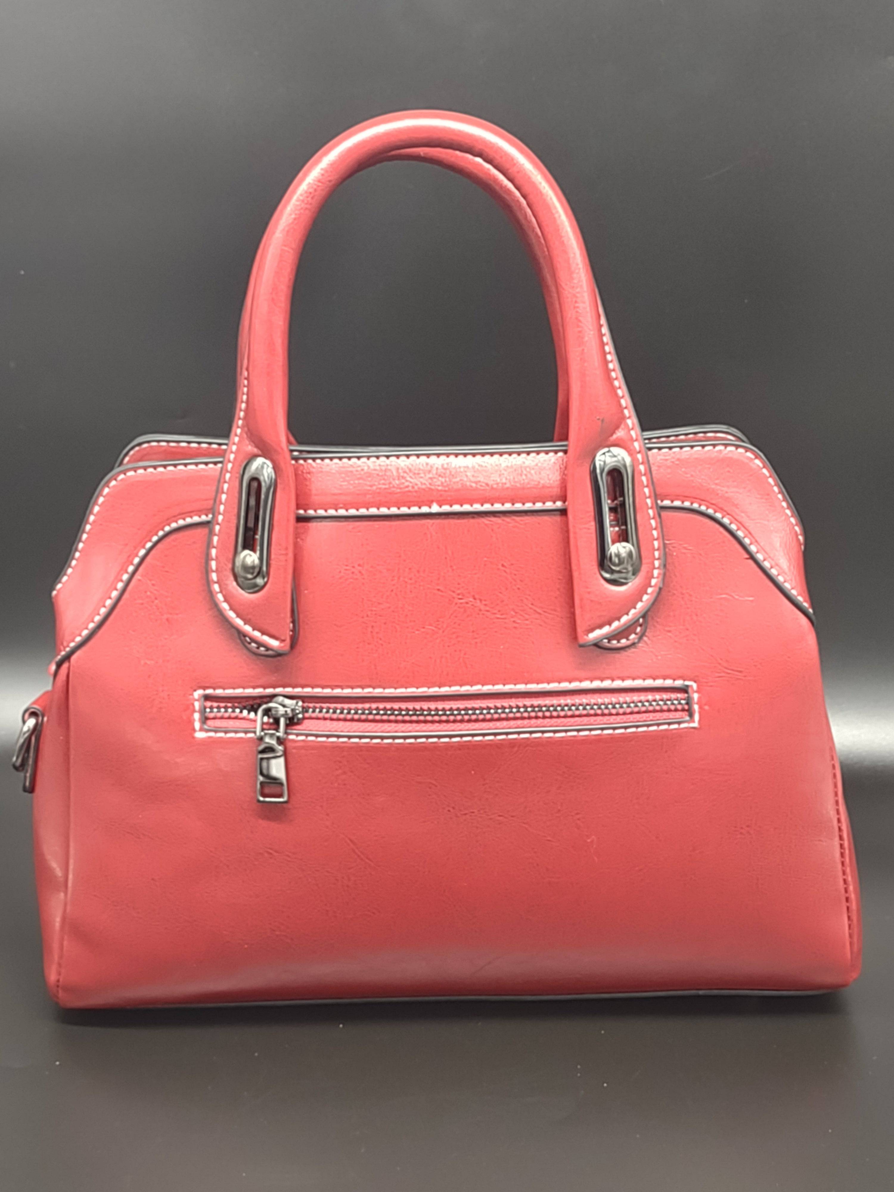 NEWYORKLISTED -Fantastic Red Leather Handbag - The Emily! - NEWYORKLISTED