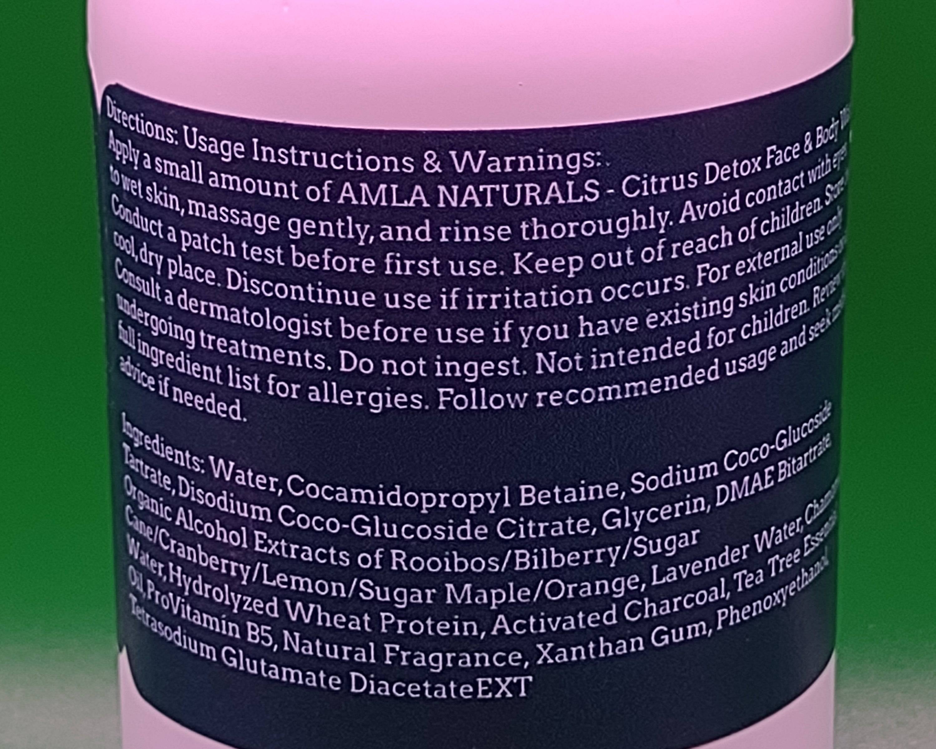 AMLA NATURALS - Citrus Detox Face & Body Wash - NEWYORKLISTED